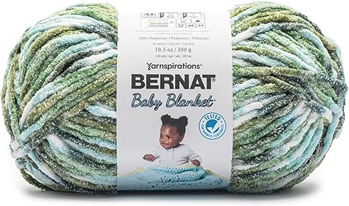 Spinrite Bernat Baby Blanket Big Ball Yarn-Mossy Path