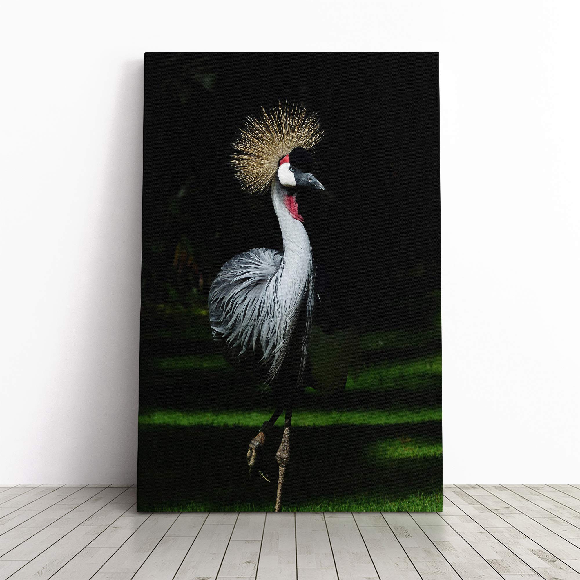 Crane Spring Crown Canvas Print | Gallery Wrapped 30mm Frame Wall Art | 24x16 inches | Ready to Hang | Modern Landscape Picture | Living Room Bedroom Lounge Office