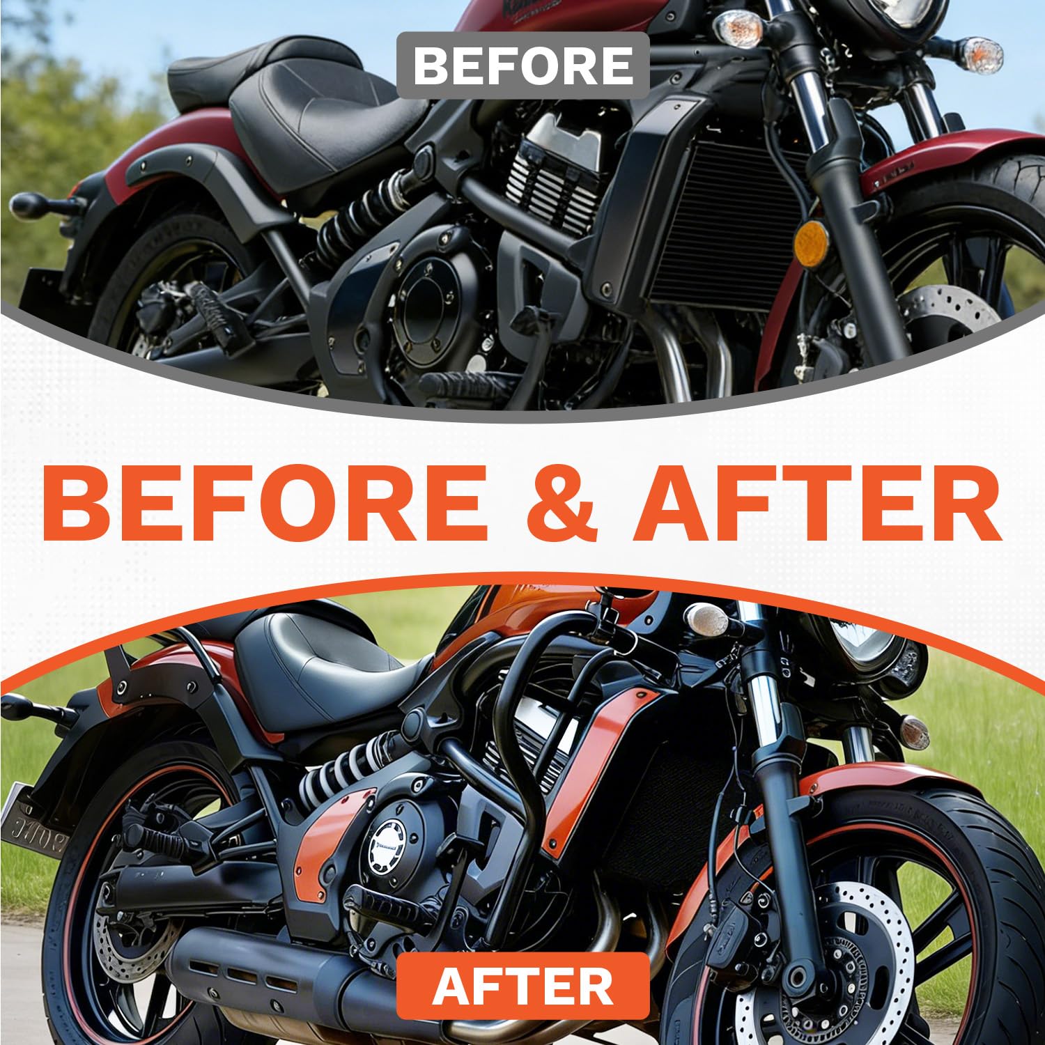 CHIFUN Barras de Choque de Carretera de 1.25 Pulgadas de Repuesto de Acero Grueso para Kawasaki Vulcan S 650 VN650 EN650 2015-2022, Barras de protección de Marco de Motocicleta Negras