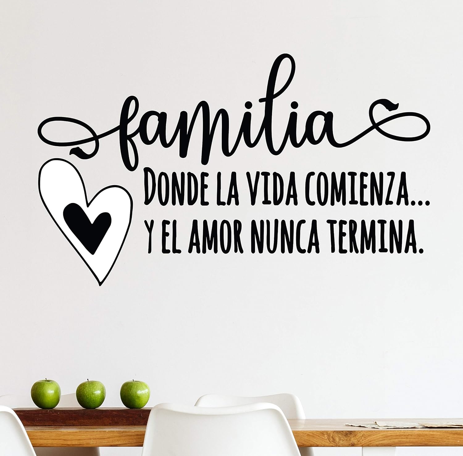 Spanish Quotes About Family Amazon.com: Family Quote In Spanish Wall Decal - Cita Familiar En Espanol  Home Design - White And Black Hearts Decor - El Amor Nunca Termina Room  Decoration Cg2855 (42” Width By 24”