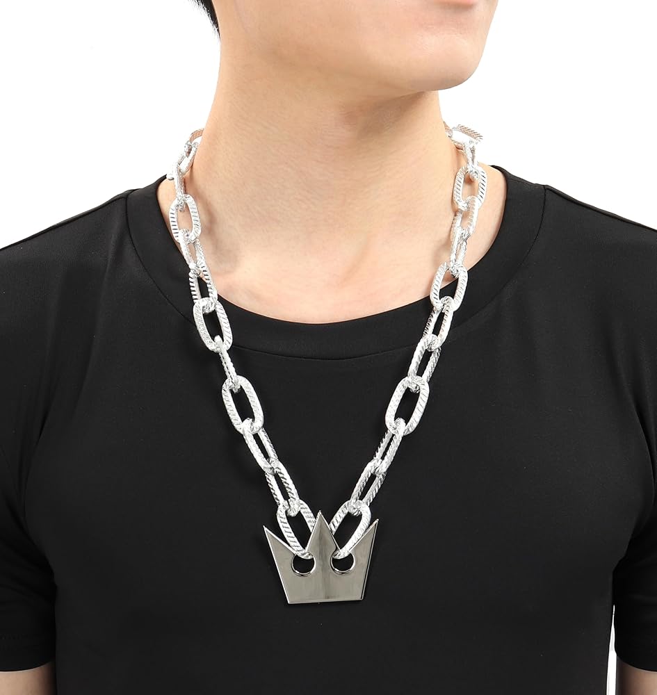アクセサリー SORA Amazon.com: DAZCOS Necklace with Thick Chain Crown Pendant for