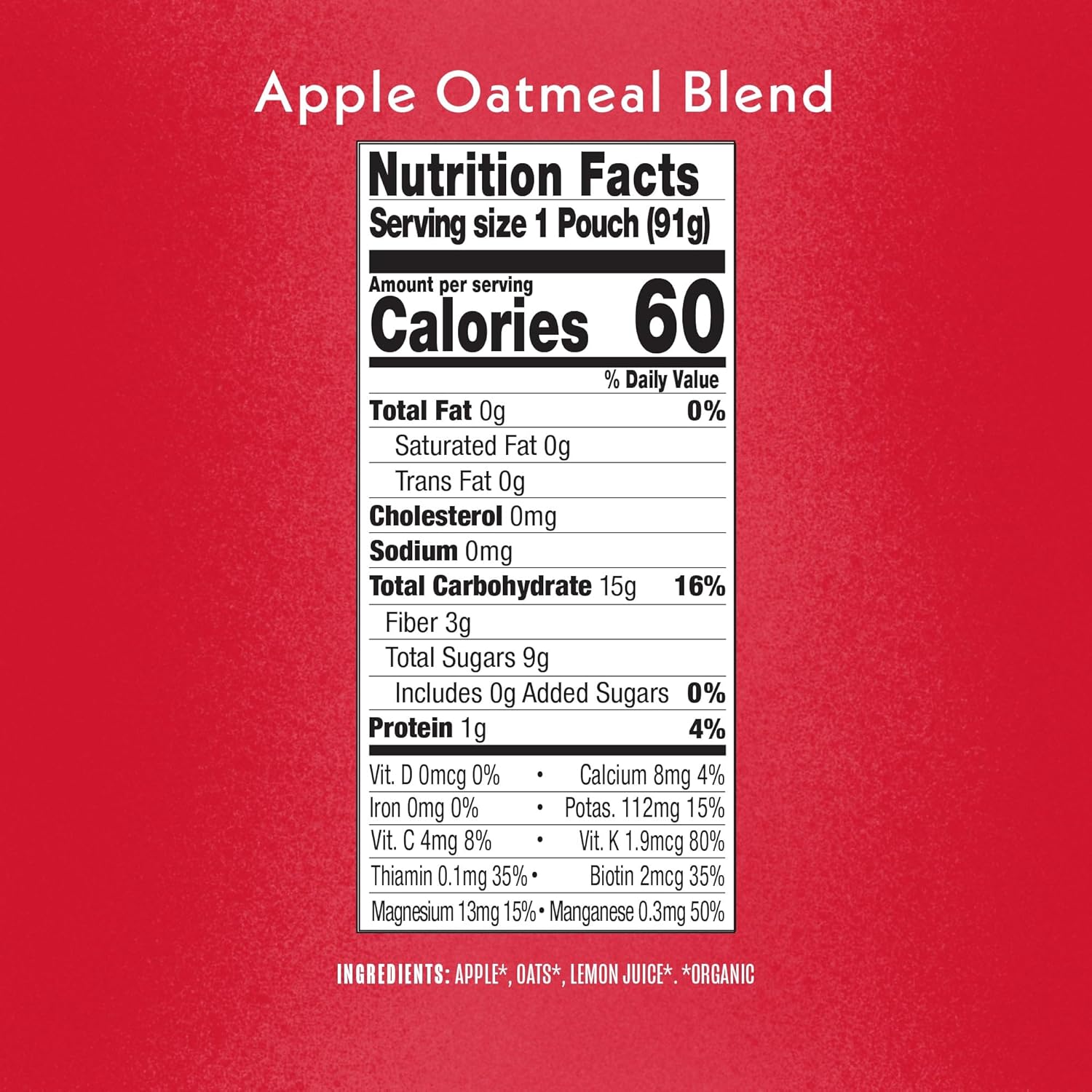Once Upon a Farm | Baby Oatmeal | Apple Baby Oatmeal Blend, Banana Baby Oatmeal Blend | Unsweetened | Variety Pack of 24