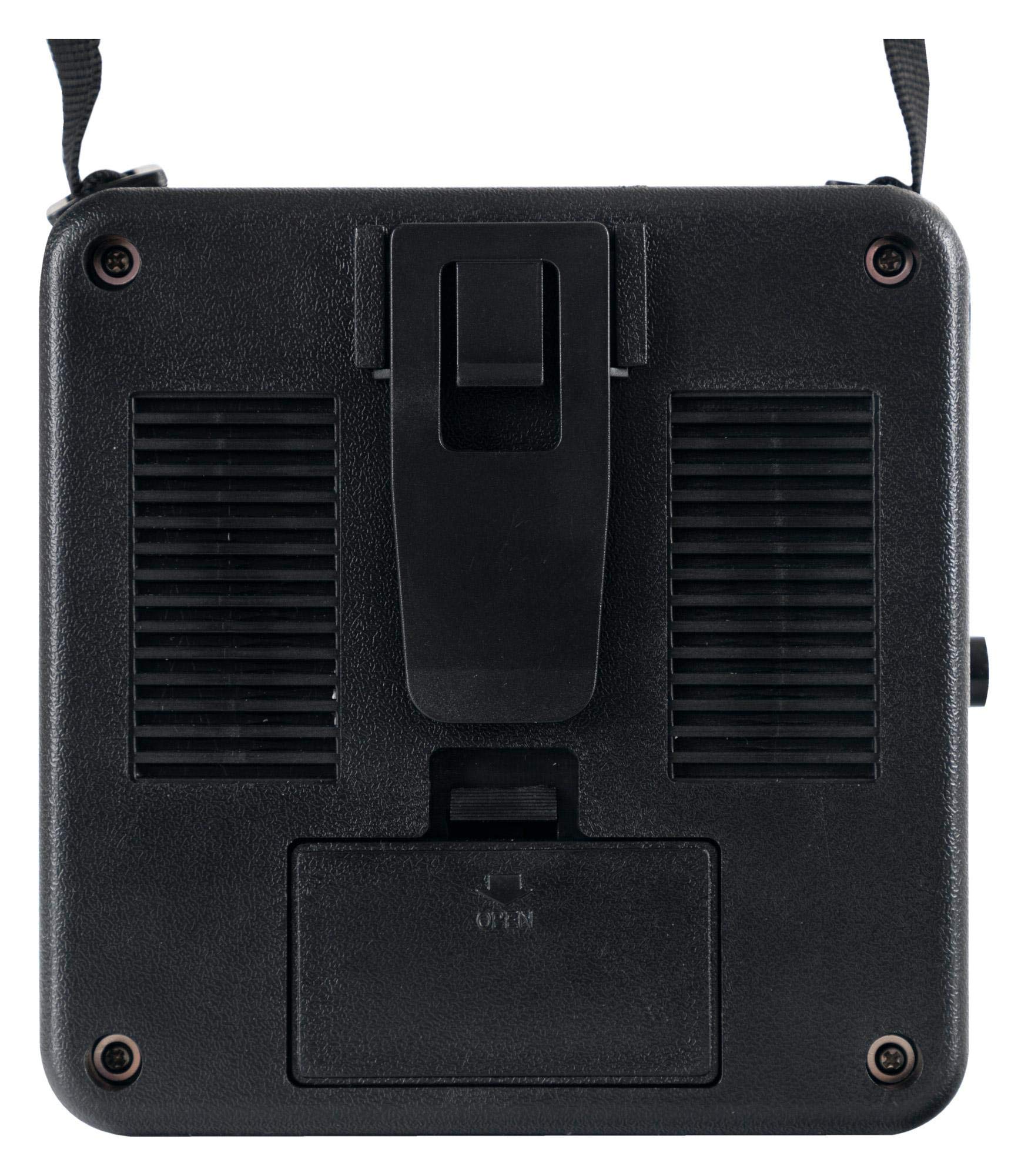 Rocktile GA-5 Jimi Mini-Gitarrenverstärker (5 Watt Batterieverstärker, mit Umhängegurt und Gürtelclip, Betrieb mit Batterie oder Netzteil möglich) schwarz