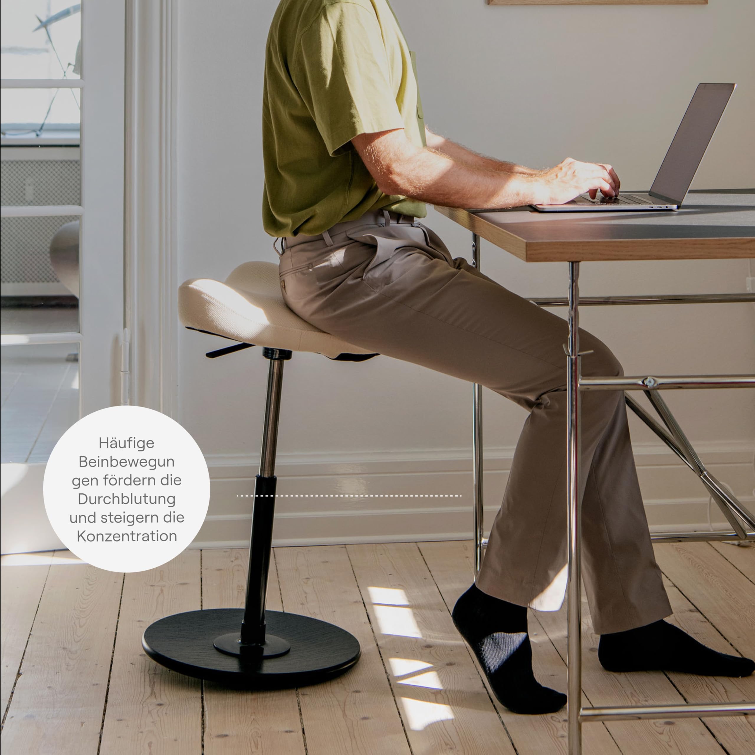 Varier Move Ergonomischer Stehhocker höhenverstellbar für Stehschreibtisch