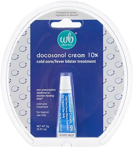 Docosanol Cream 10% | Tratamiento para herpes labial | Acorta el tiempo de curación | 0.07 oz - 1 tubo