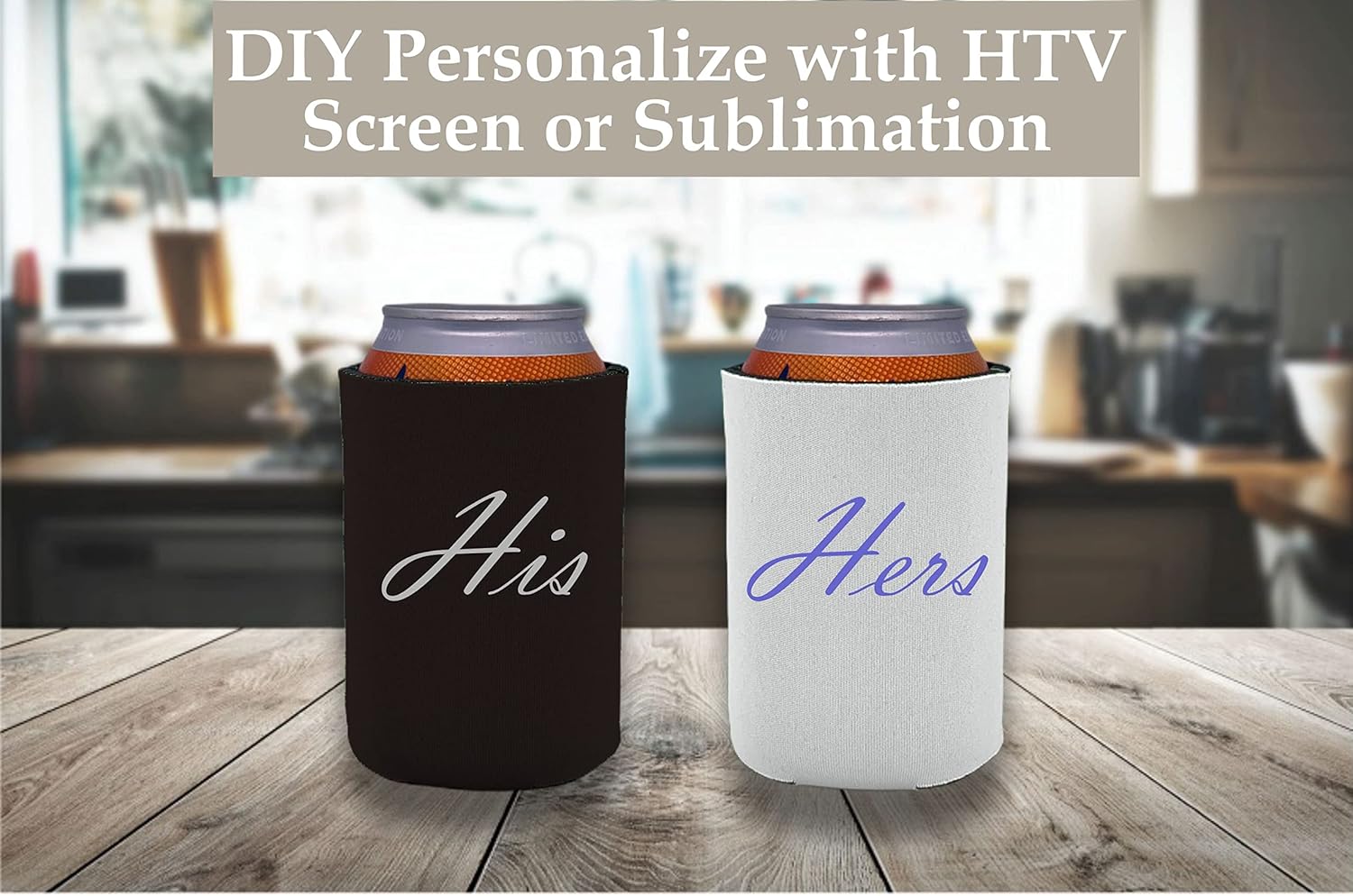 Blank Foam Collapsible Can Coolie 100 Pack (Black)