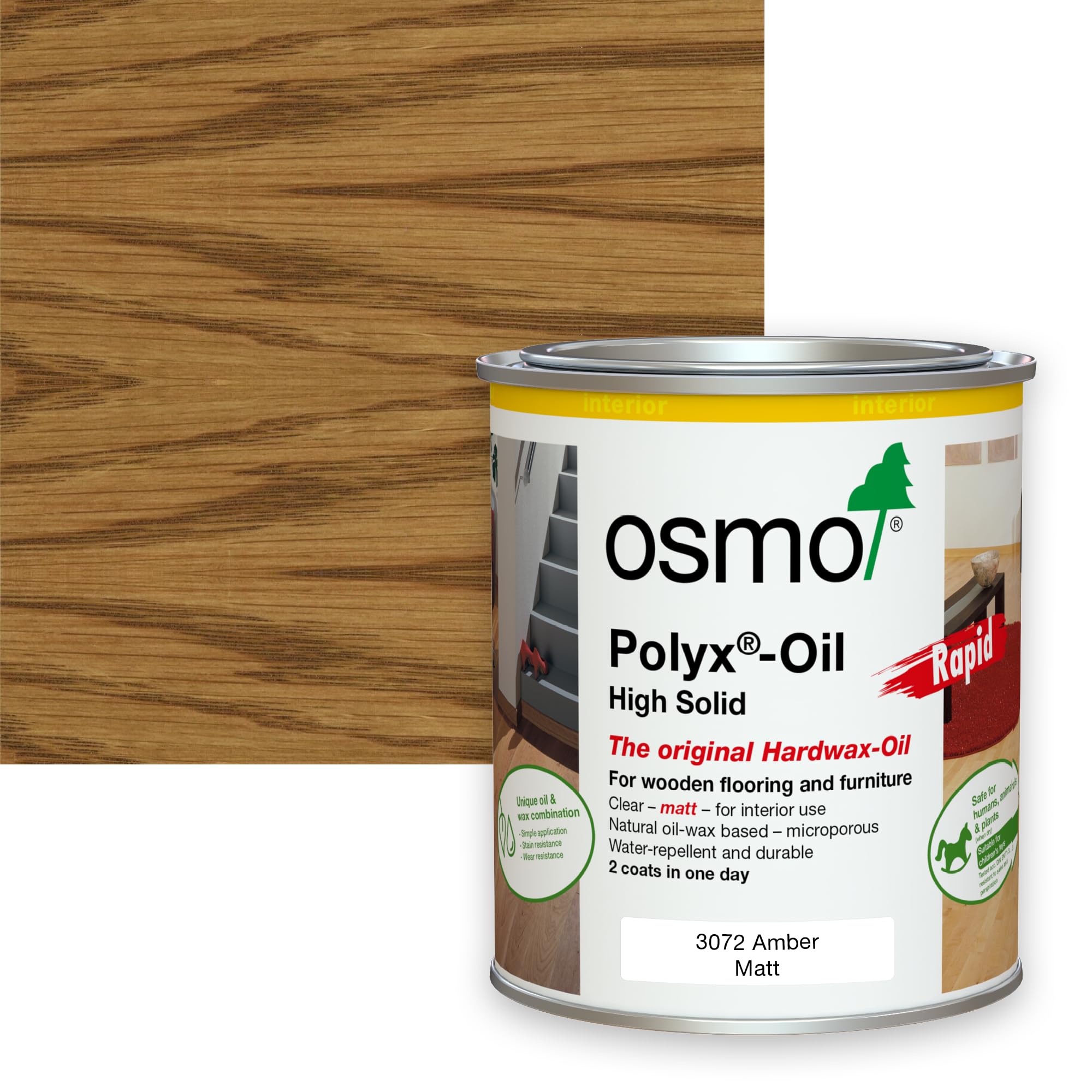Osmo Original Polyx Oil Rapid Matt (3072 Amber, 750ml)