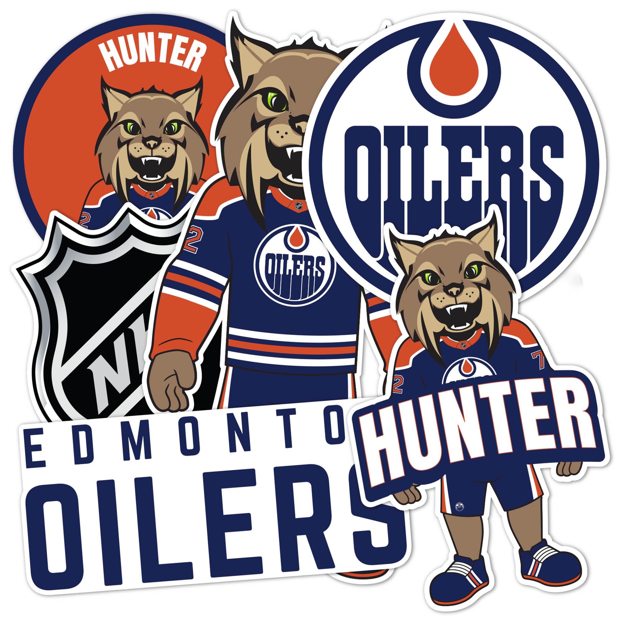 Desert Cactus Adesivo in vinile della squadra NHL di Edmonton Oilers NHL National Hockey League, per computer portatile, bottiglia d'acqua, album di ritagli (T2, mascotte)