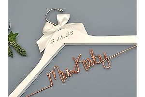 Personalized Bride Hanger Wedding Dress Hanger Custom Bridal Hanger Bridesmaid Hanger Silk Robe