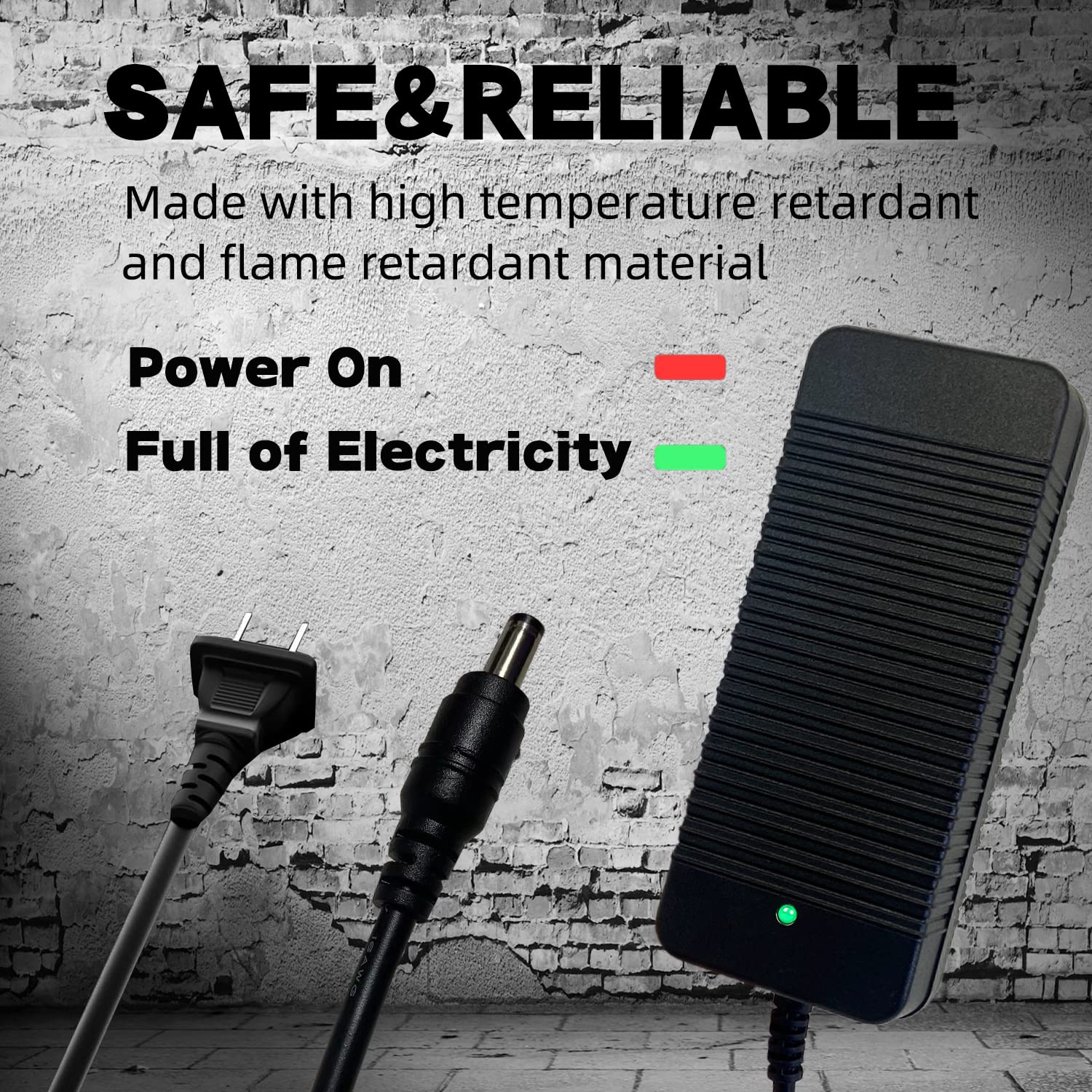 QDD 14.6V 5A Battery Charger for 12V 12.8V 14.6V LiFeP04 Battery with DC 5.5 x 2.1 mm Connector, Charge Port for 4S LiFep04 Battery Pack