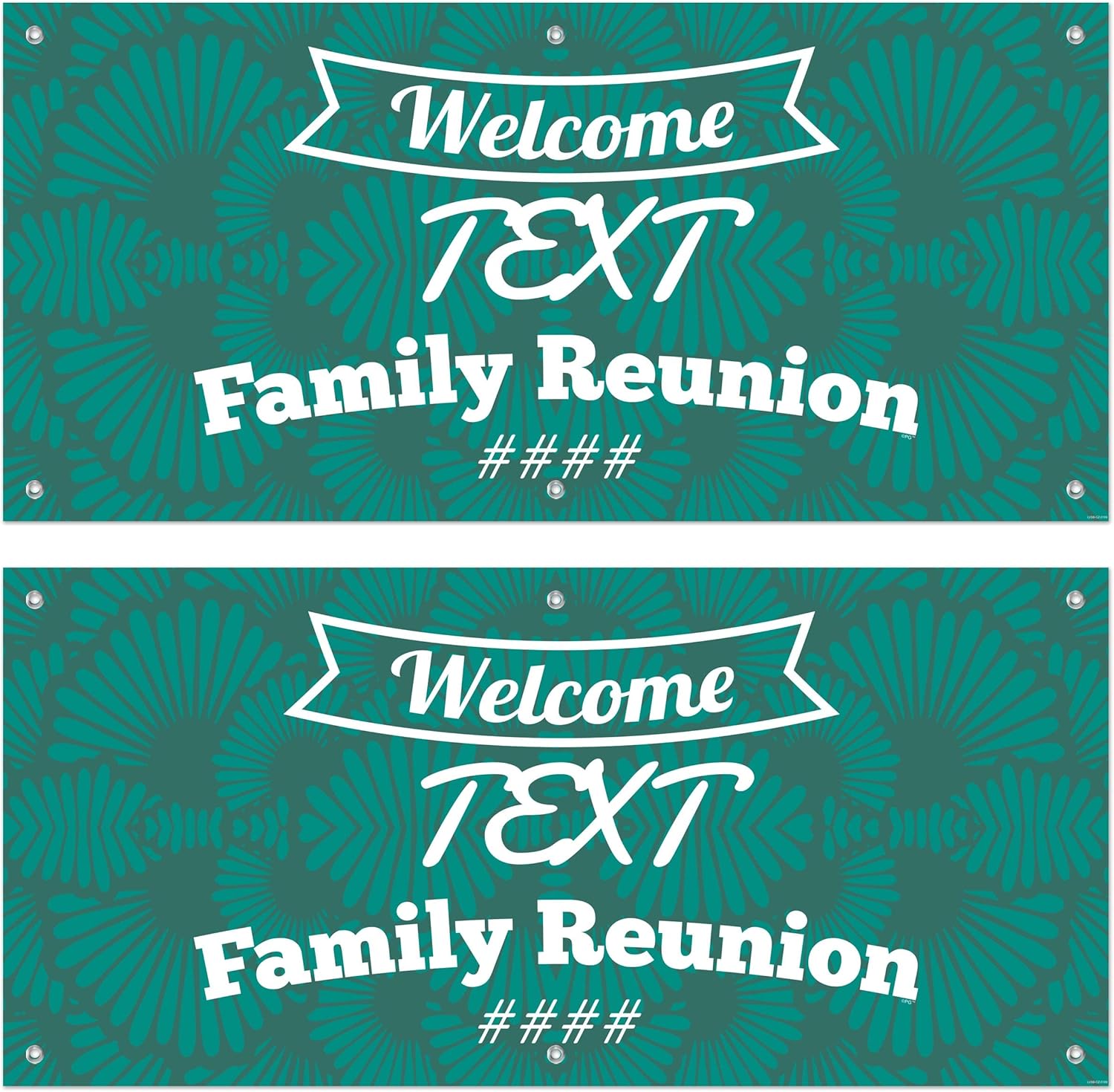 Custom Family Reunion Gifts Personalized Welcome Banner Design Family Reunion 24"x51" 2-Pack Personalized Horizontal Vinyl Banners