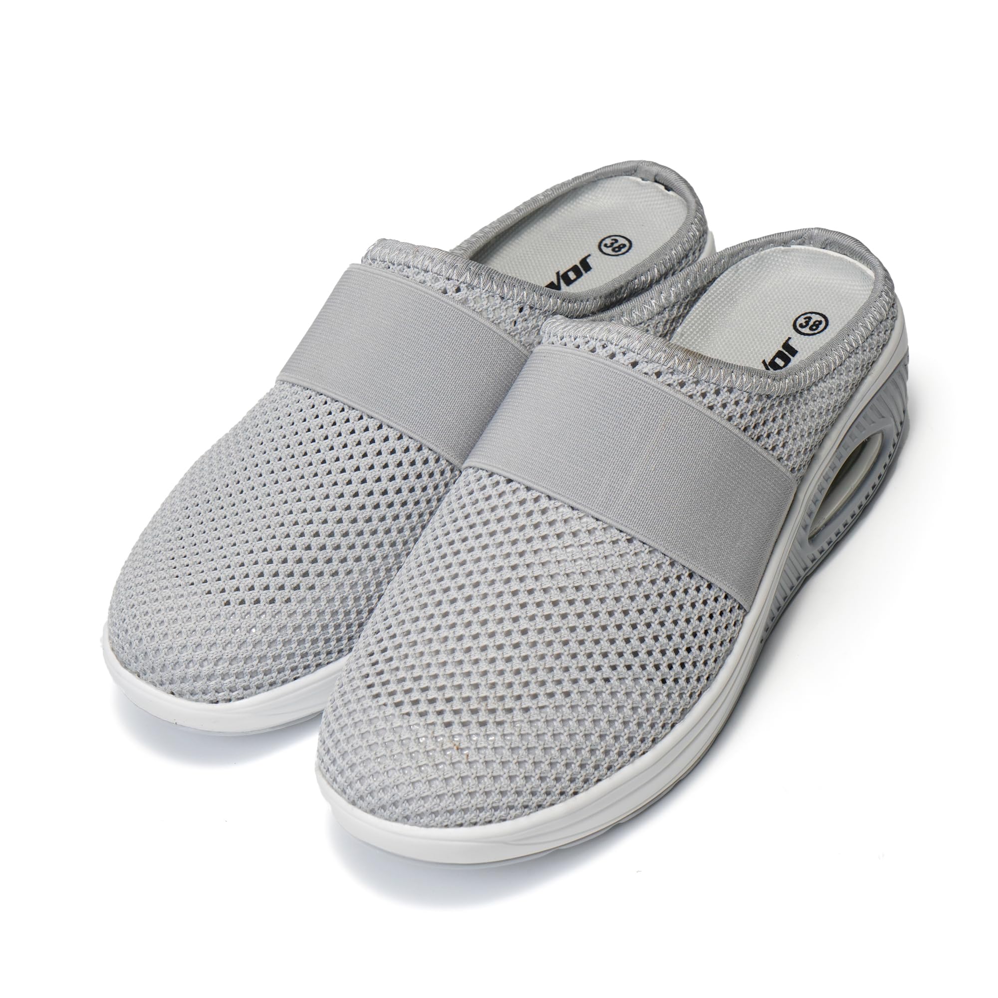JOMIX Zuecos Mujer Malla con Colchón de Aire Chanclas Mujer Verano Basculantes Transpirables Talla 36-42 EU
