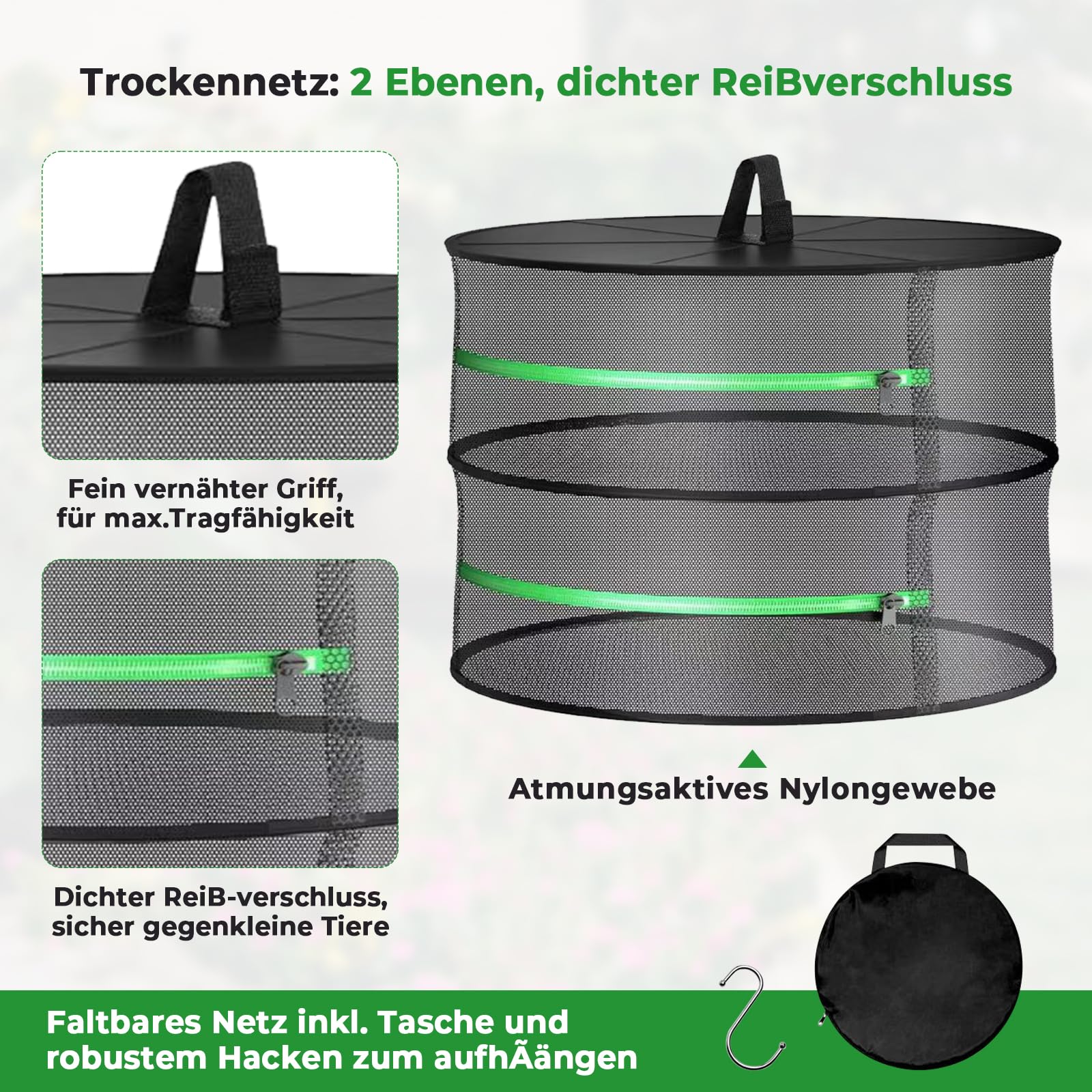 Trim Bin Set mit 150 Mikron Pollensieb, Trimmschale mit Trimmscheren, Bürste, Lupe und Trockennetz für Pollen und Kräutersieb