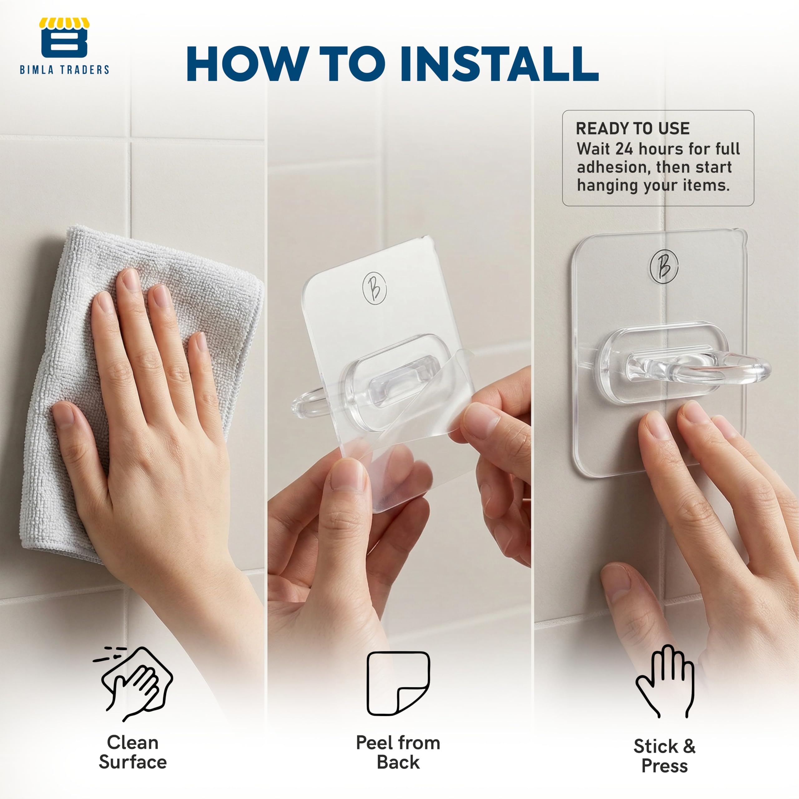 Btag Wall Hooks - Damage-Free Hanging -3
