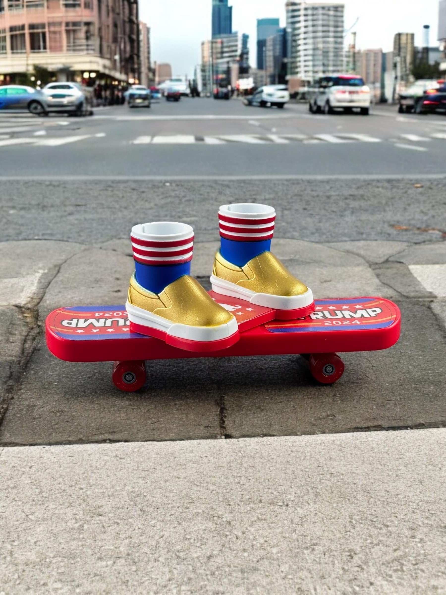 Trump Edition California Fidget Spinner Skateboard (Gold)