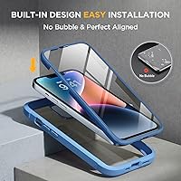 Vista 96 de Miracase - Funda magnética para iPhone 13 Pro Max de 6.7 pulgadas (compatible con MagSafe), transparente, completo, protector de pantalla de vidrio