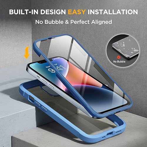 Miniatura 48 de Miracase Glass Series - Funda para iPhone 11 de 6.1 pulgadas, funda resistente de cuerpo completo mejorado con protector de pantalla de vidrio Negro