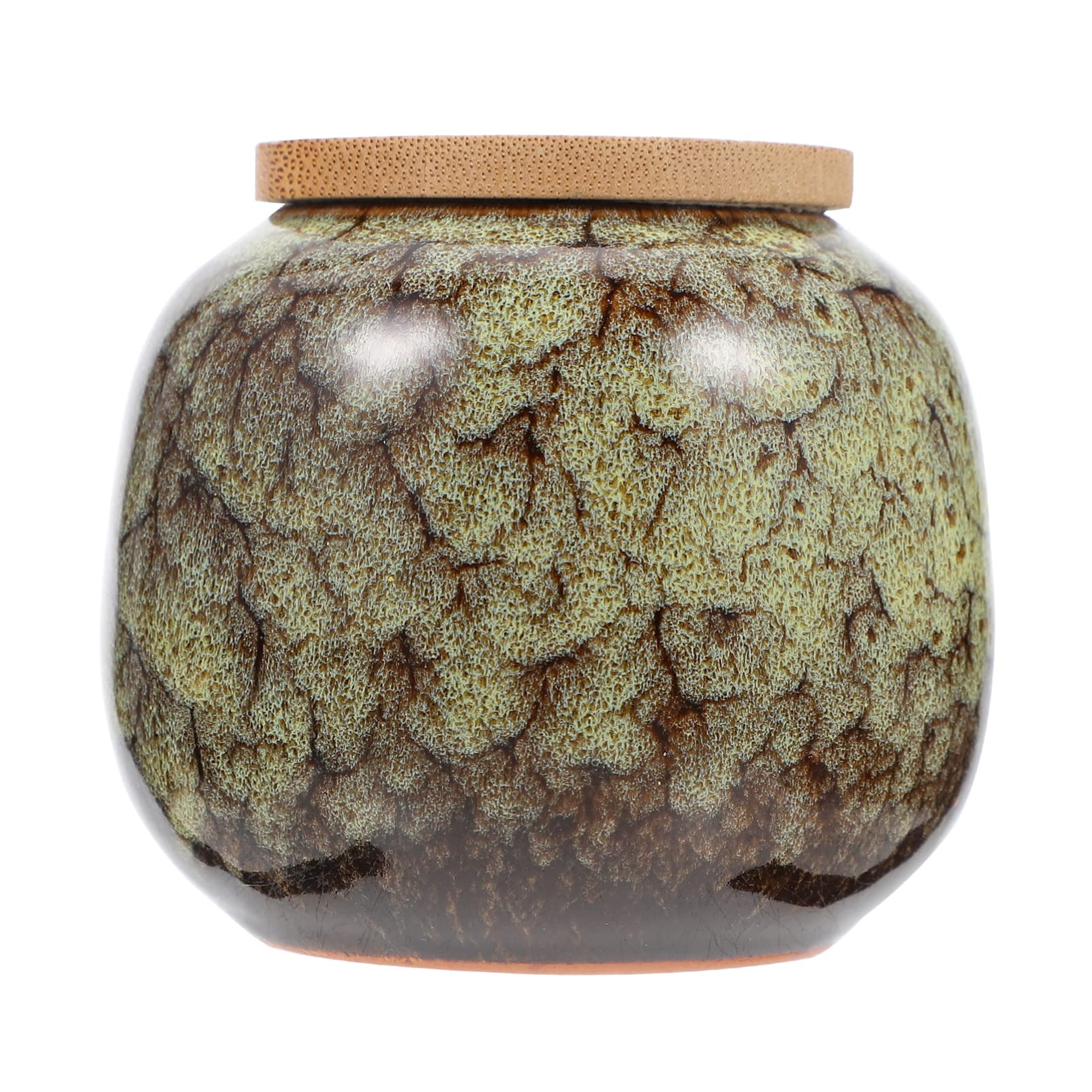 Angoily Ceramic Tea Canister with Airtight Seal for Food Storage and Tea Jar and Grains Organization