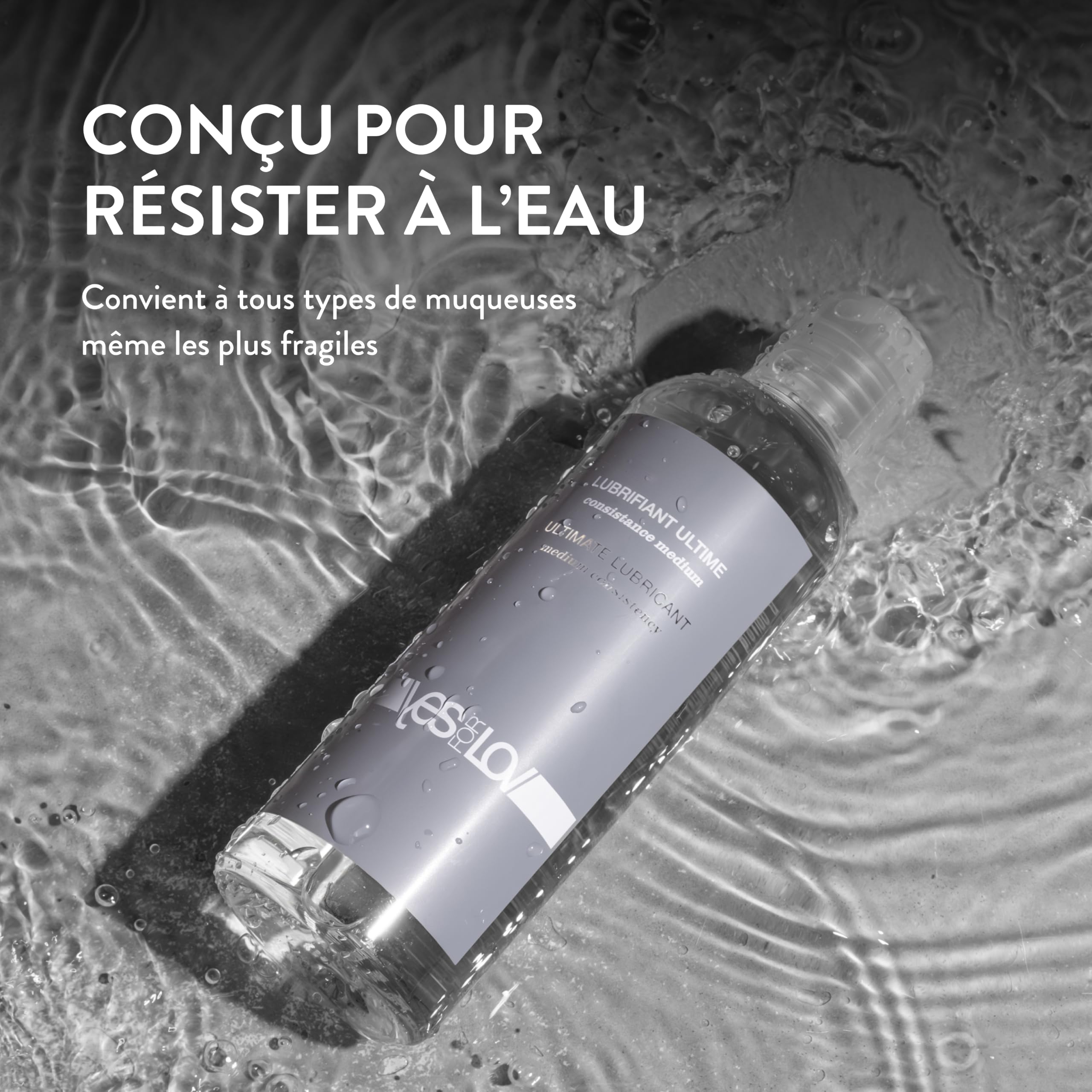 YESforLOV Lubrifiant Ultime Silicone Consistance Médium - Glisse Très Longue Durée - Texture Polyvalente pour Tous les Jeux - Gel Lubrifiant Sans Parfum Non Collant - Fabriqué en France - 150ml
