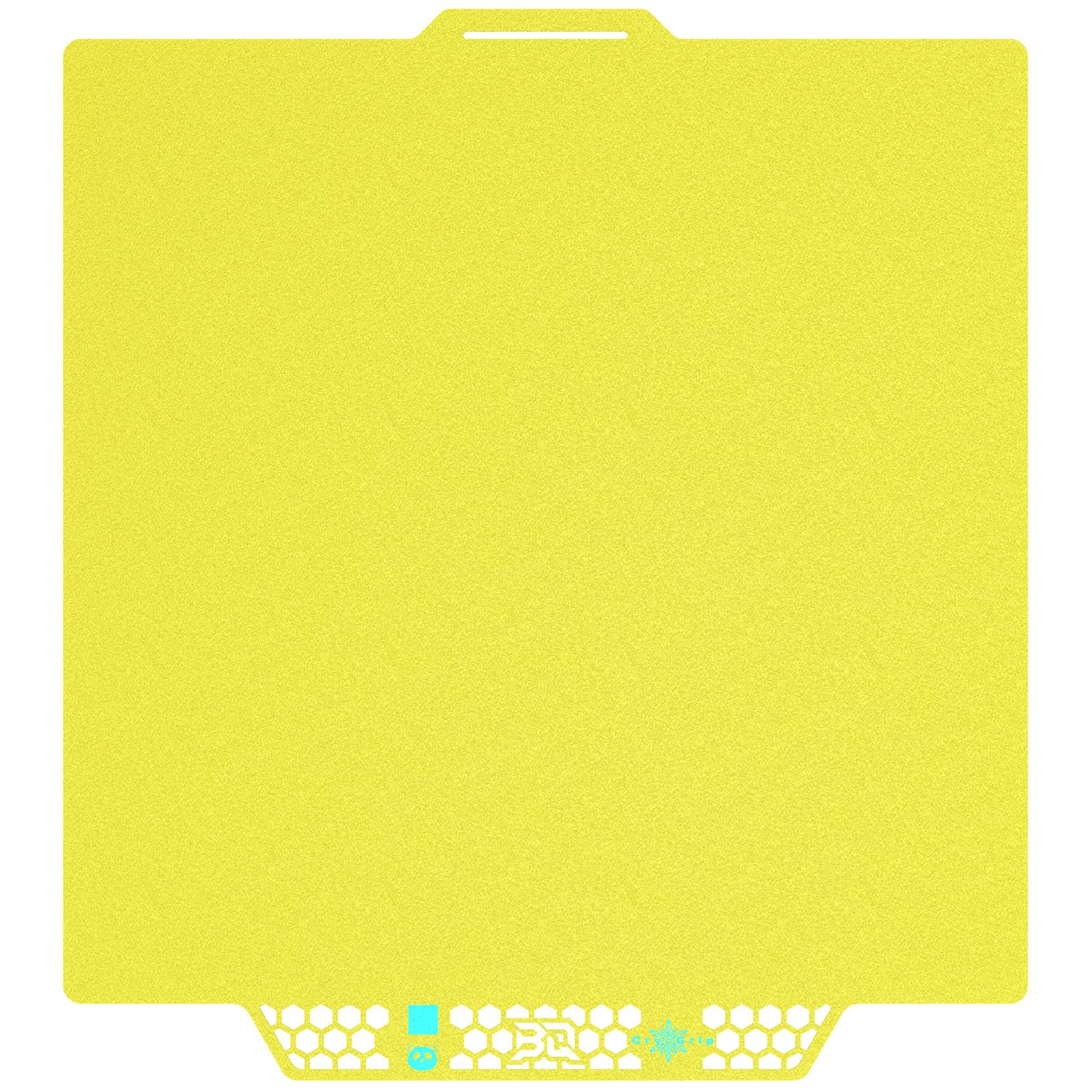 BIQU CryoGrip Pro Glacier Build Plate for Bambu-Lab P2S P1S P1P X1C X1E A1 3D Printers, Firm Adhesion, Double-Sided Spring Steel Sheet, Fine Texture, 257x257mm, Yellow