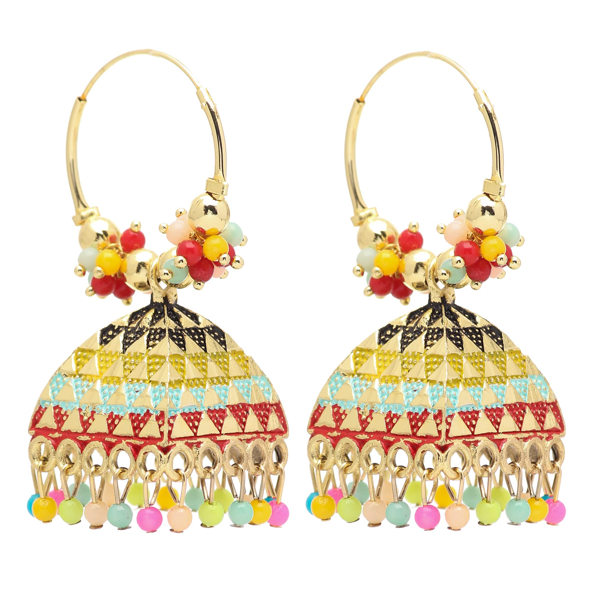 Seas Worth Fashion Latest Stylish Traditional Hoop Jhumki Earrings for Women & Girls (Style 3) (B0BHLMFXT1) Amazon Price History, Amazon Price Tracker