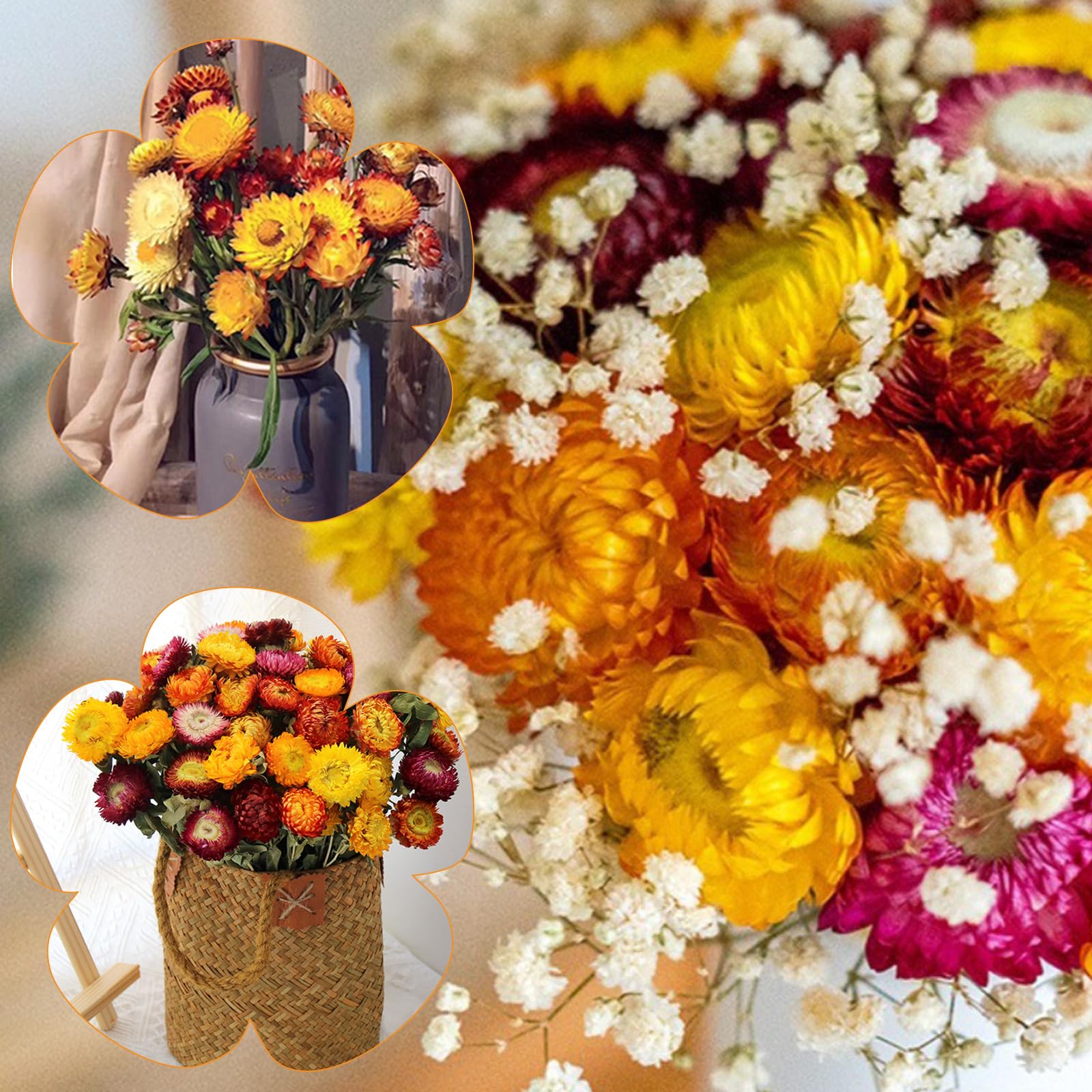 20 Sztuk Naturalne Suszone Kwiaty Preservativas, Suszone Kwiaty Dekoracyjne Chrysanthemum, Ręcznie Robione Kwiaty W Mieszanych Kolorach Do Dekoracji Bukietów DIY Aranżacje Kwiatowe Na Ślub I