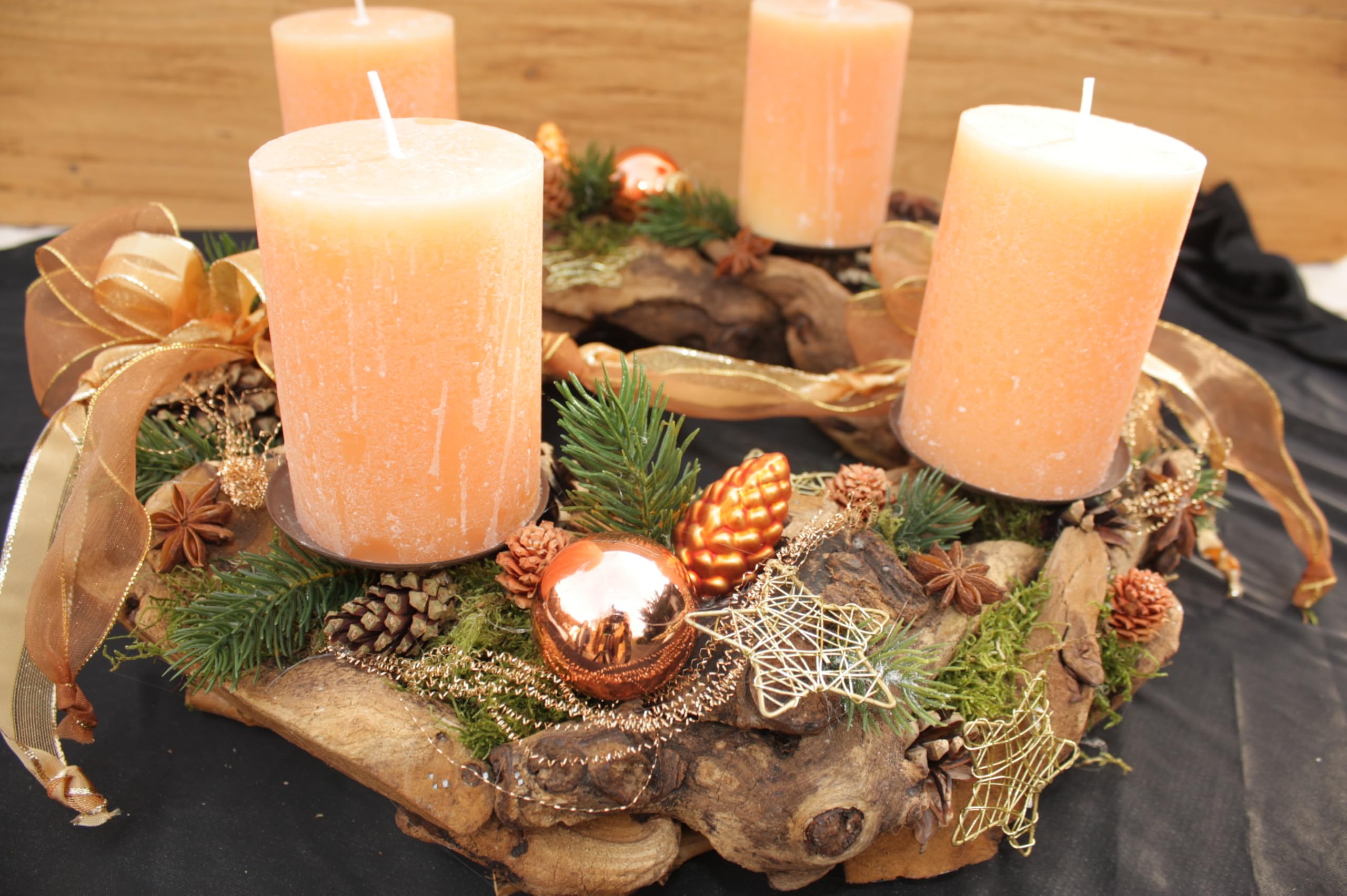 Adventskranz Orange D40cm haltbar