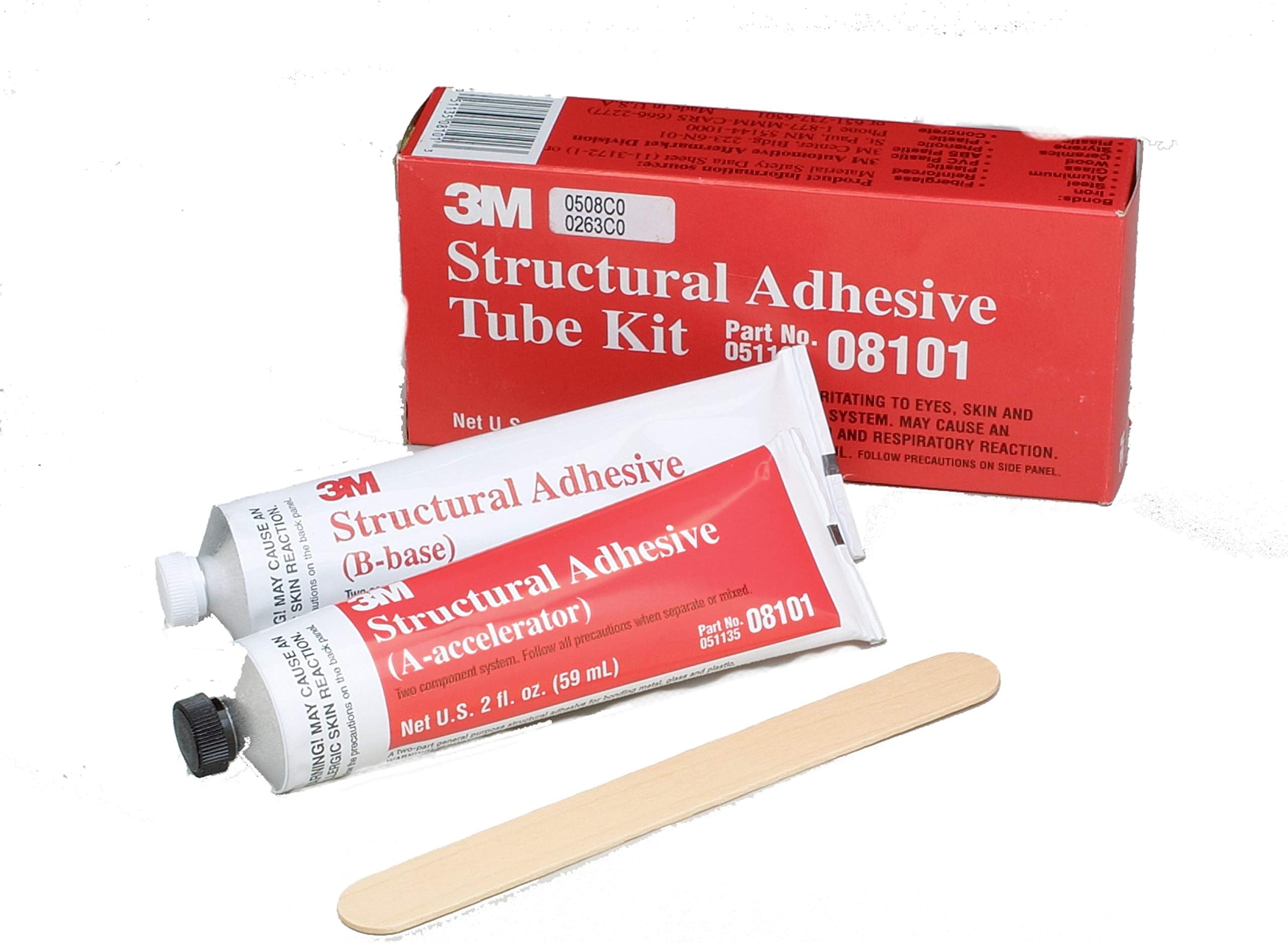 3M Structural Adhesive, 08101, Two 2 fl oz Tubes per Kit