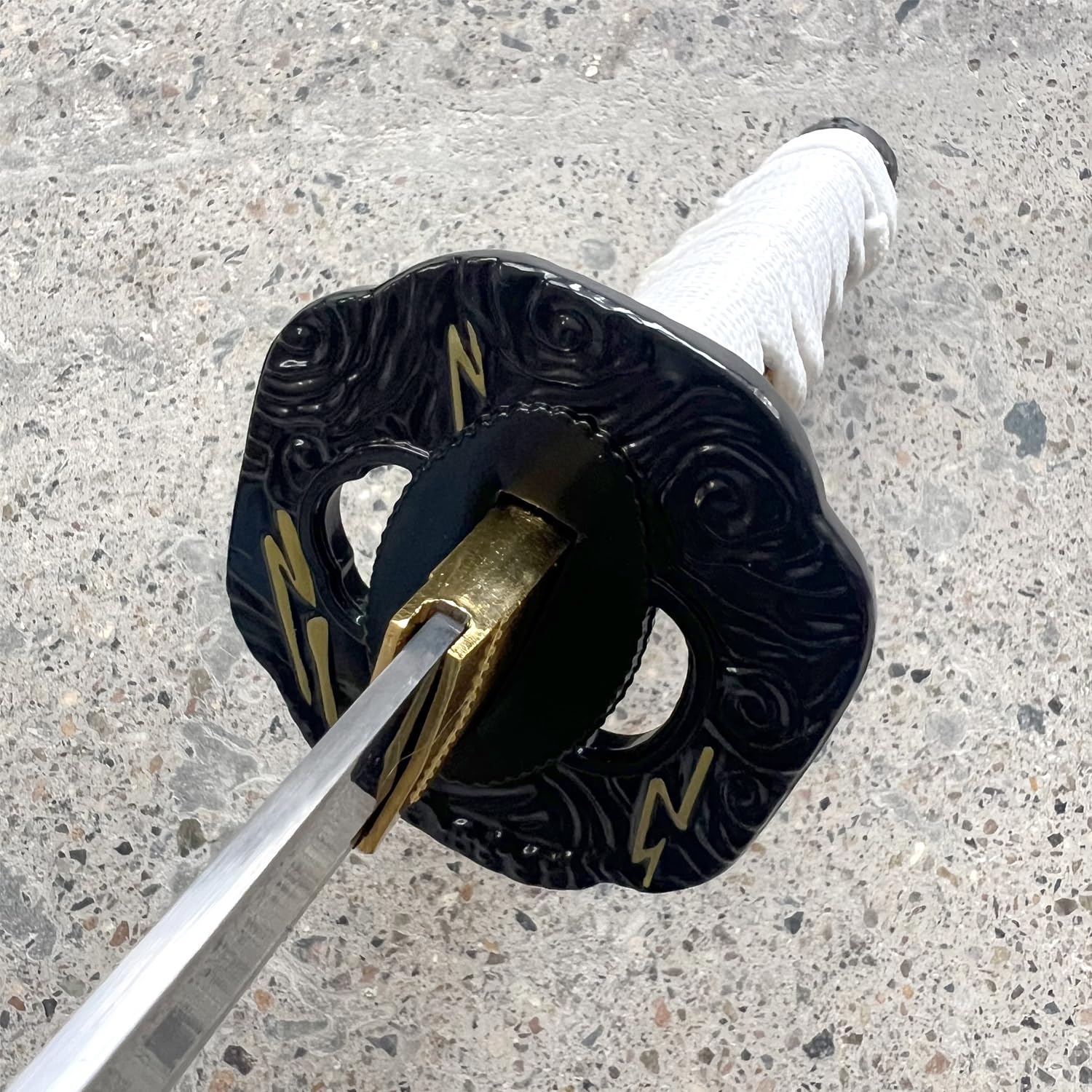 2pc Japanese Ghost of Tsushima Cosplay Replica Sword Metal Katana Set with Display Stand,Jin Sakai‌‌ Katana,for Cosplay,Collection,Display