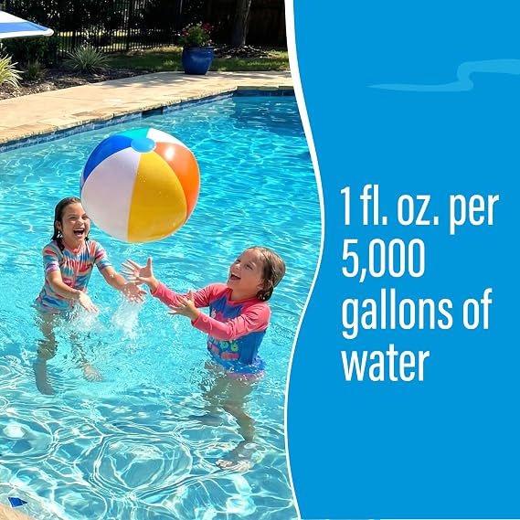 Poolife TurboBlu Clarifier 1 Qt - Super Concentrated Pool Water Clarifier Treatment - Fast-Acting Formula Clears Cloudy & Dull Water - Improves Filter Efficiency - Safe for All Pool Types & Sanitizers