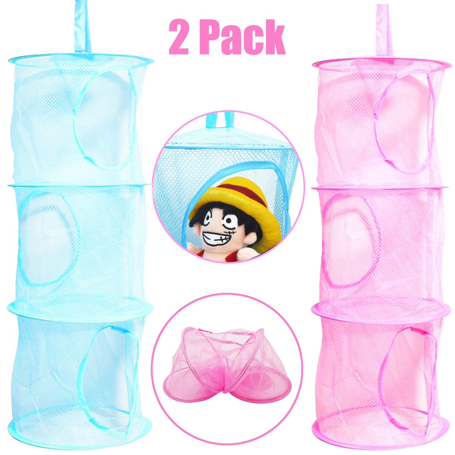 Buy 2 PCS Hanging Toy Storage Kids Toy Storage Mesh Hanging Storage