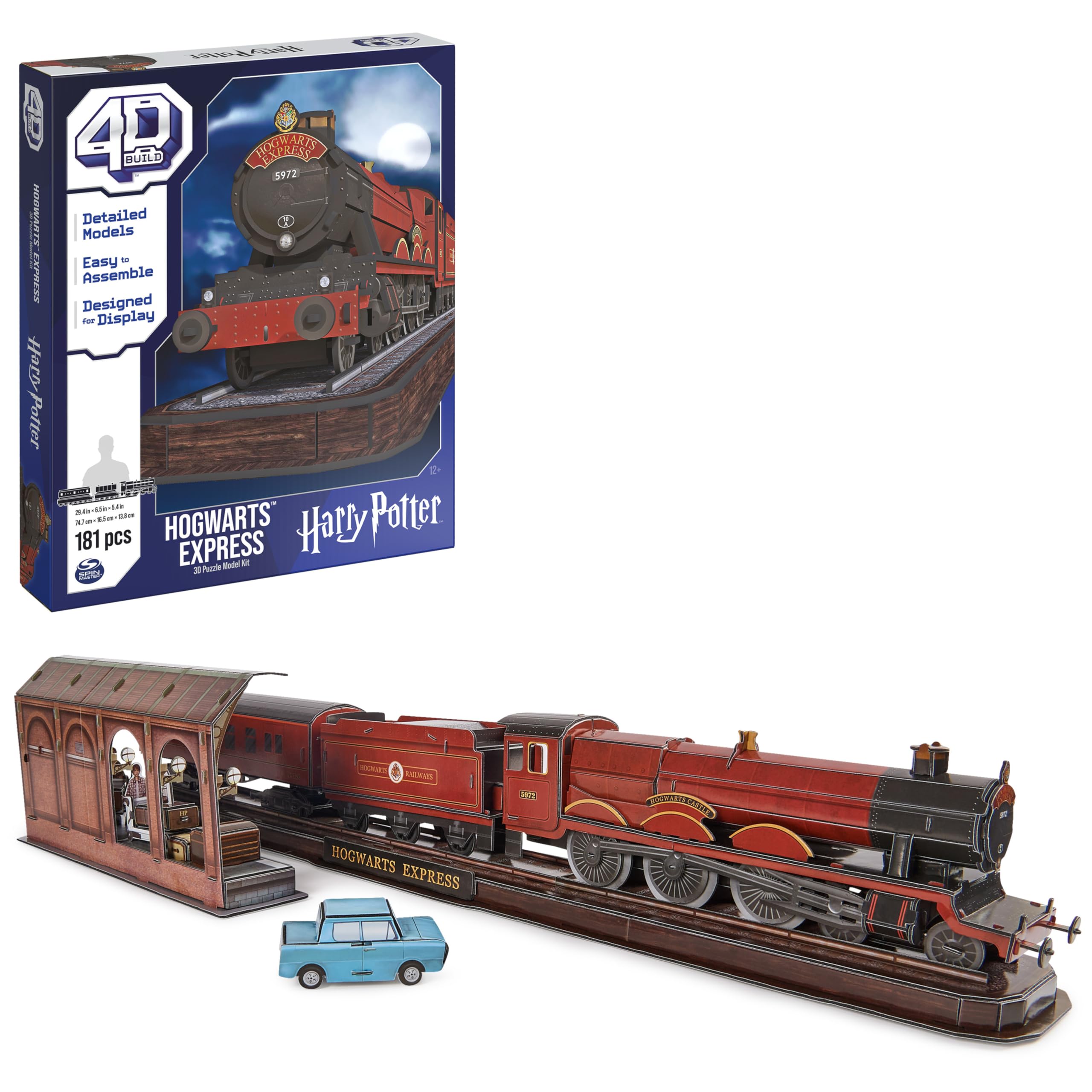 4D Build, Harry Potter Hogwarts Express 3D Model Kit, Harry Potter Collectibles & Desk Decor, Adult Puzzle, Building Toys, 181 Pieces, 3D Puzzles for Ages 12 & Up