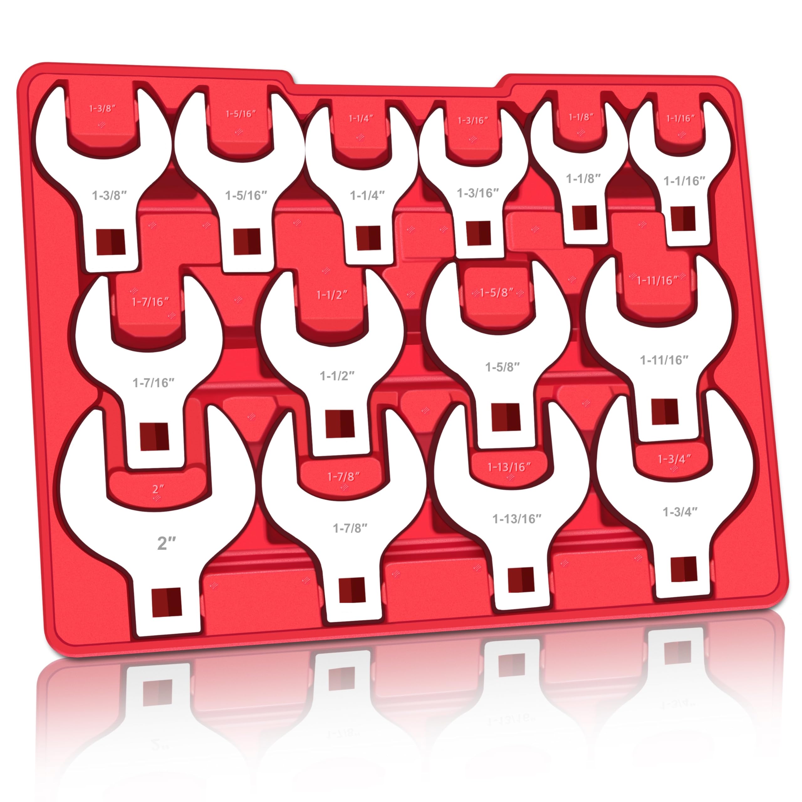 C&T 14-Piece 1/2 Drive Jumbo Crowfoot Wrench Set