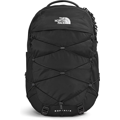 THE NORTH FACE Women's Borealis Commuter Laptop Backpack | Everyday Travel Bag with 16" Laptop Sleeve, Women-Specific Fit, Reflective Details, TNF Black/TNF White-NPF, One Size