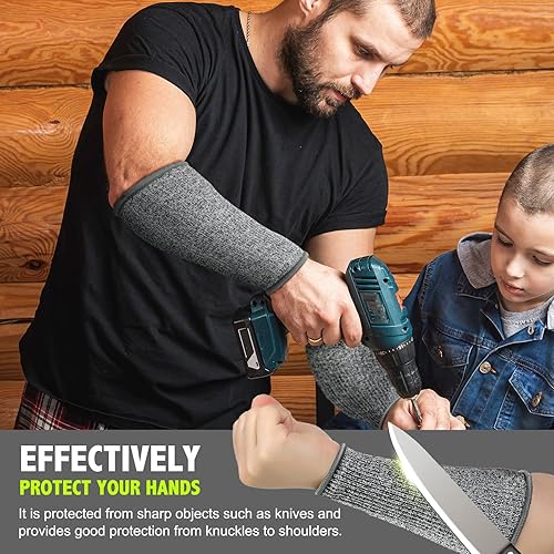 Miniatura 2 de Vabean 4 pares de protectores de compresión para antebrazo, resistentes a las quemaduras, para hombres y mujeres, 4 pares