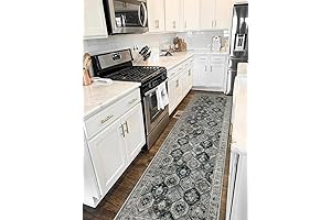 Washable Moroccan Trellis Runner Rug