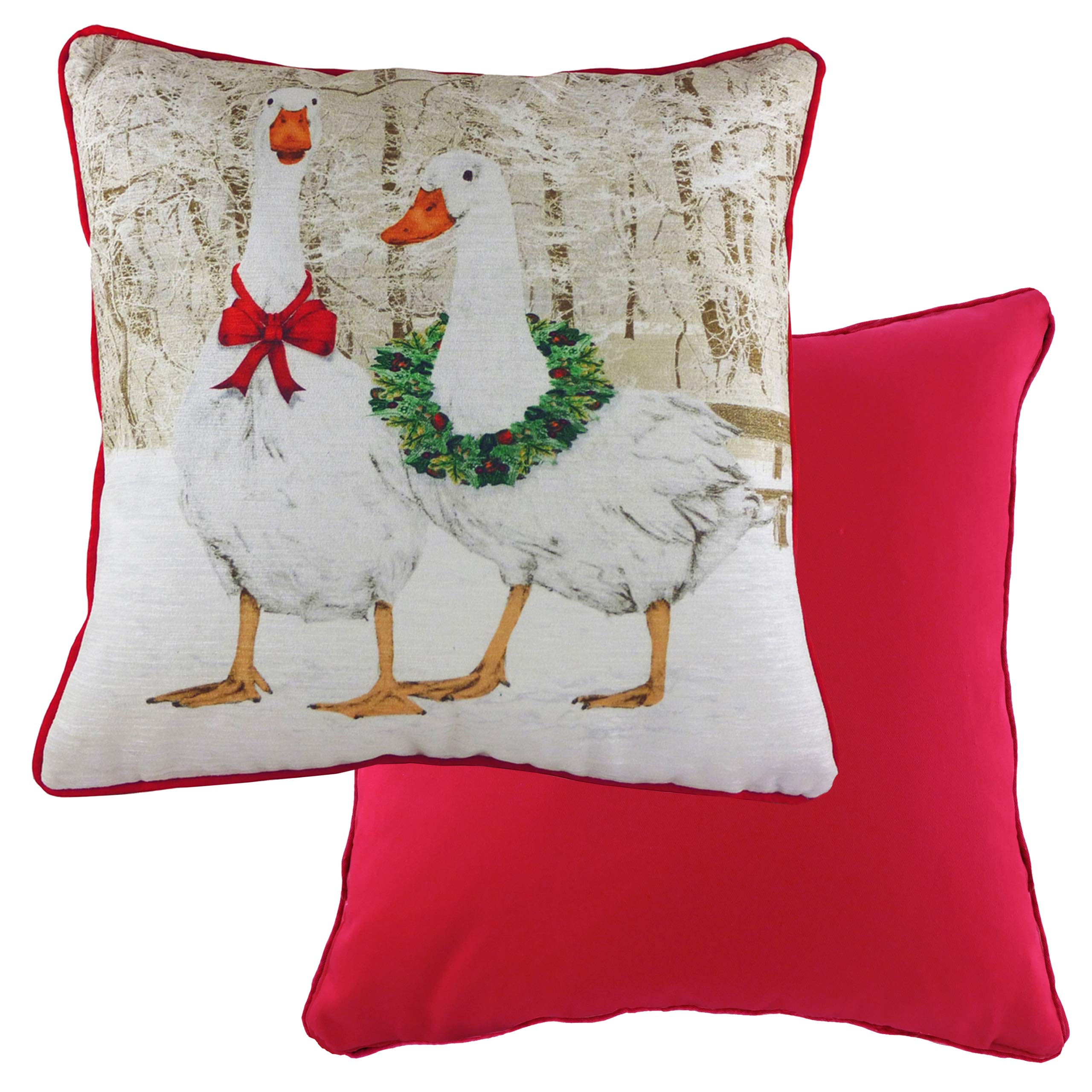 Evans Lichfield Goosie Velvet Polyester Filled Cushion, Multi, 43 x 43cm