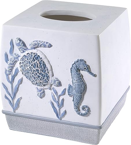 Miniatura 3 de Avanti Linens - Cesta de basura, papelera decorativa, decoración de baño Sealife (colección Caicos)