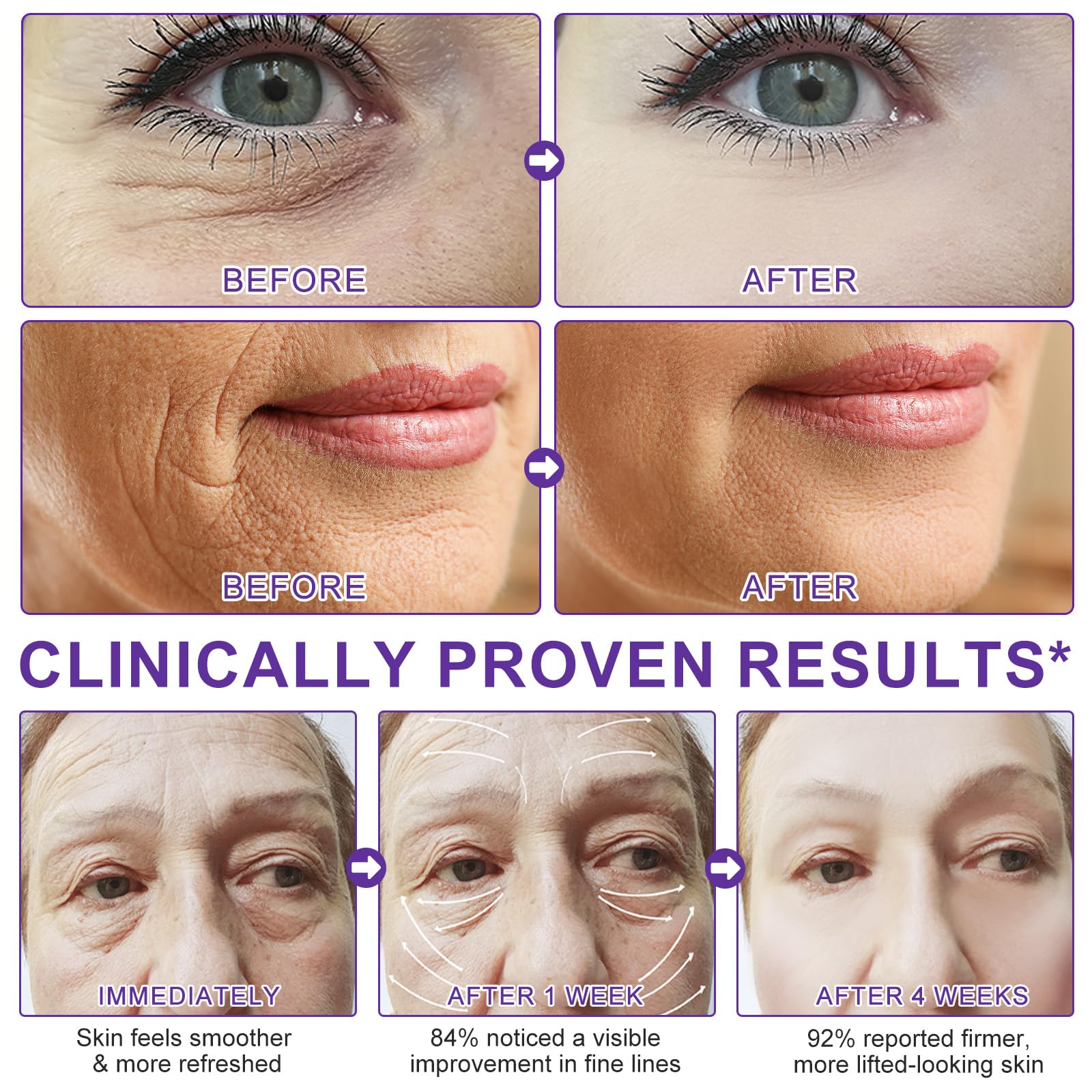 Retinol Firming Serum Stick, Skin Tightening Cream for Face Retinol Anti Wrinkles Face Moisturiser Balm Stick - Image 4