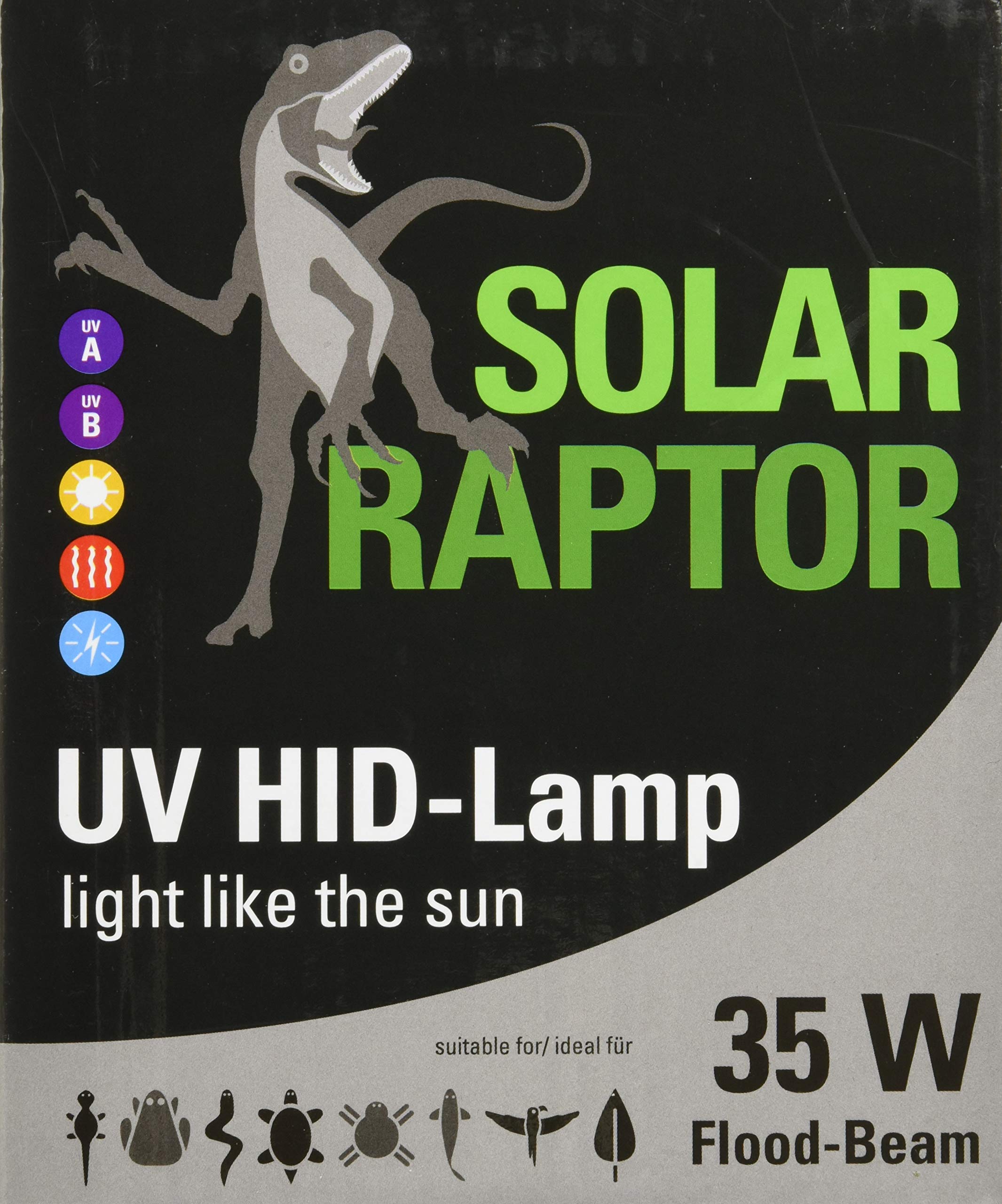 HID - Radiador UV (35 W, lámpara de halogenuros metálicos, calor y lámpara UV para terrarios)