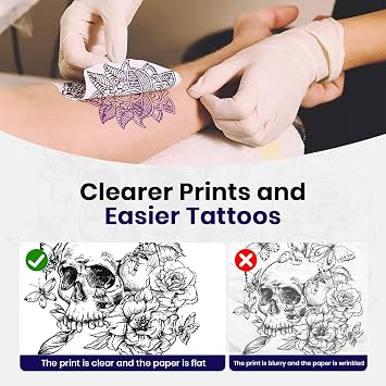2026 Newly Upgraded Tattoo Stencil Printer Machine,for Tattoo Artists&Beginners,Thermal Portable Wireless Bluetooth Printer,with Transfer Paper and Thermal Paper,Compatible with Phone&PC (Black)
