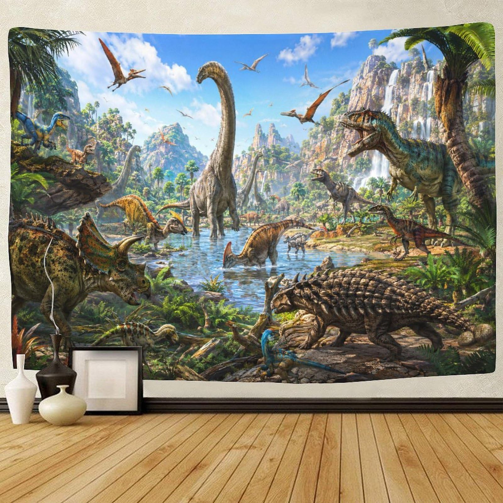 GPMNBCXZK Dinosaur World Wall Hanging Decor 3D Print Tapestry for Bedroom Tapestries Home Decoration Curtain Living Room Dorm 130cmx150cm