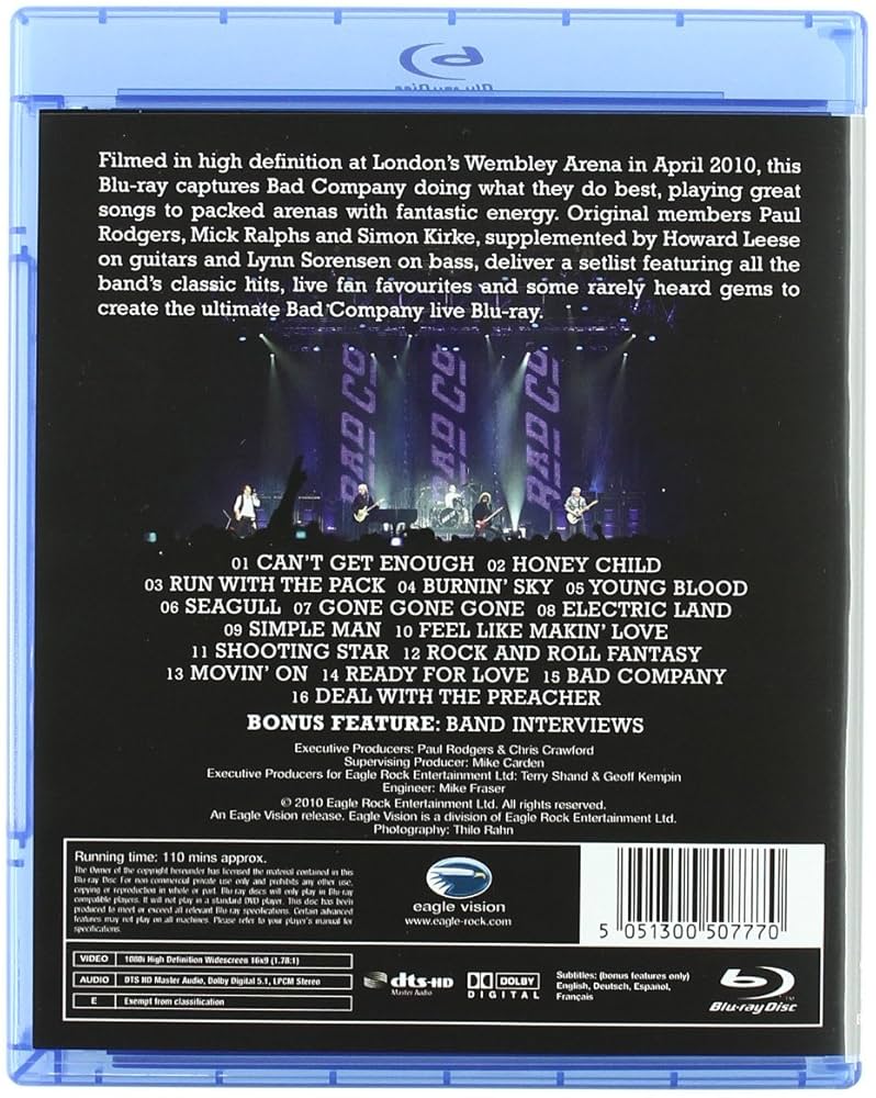 Live At Wembley [Blu-ray DVD] [2011]: Amazon.co.uk: Bad