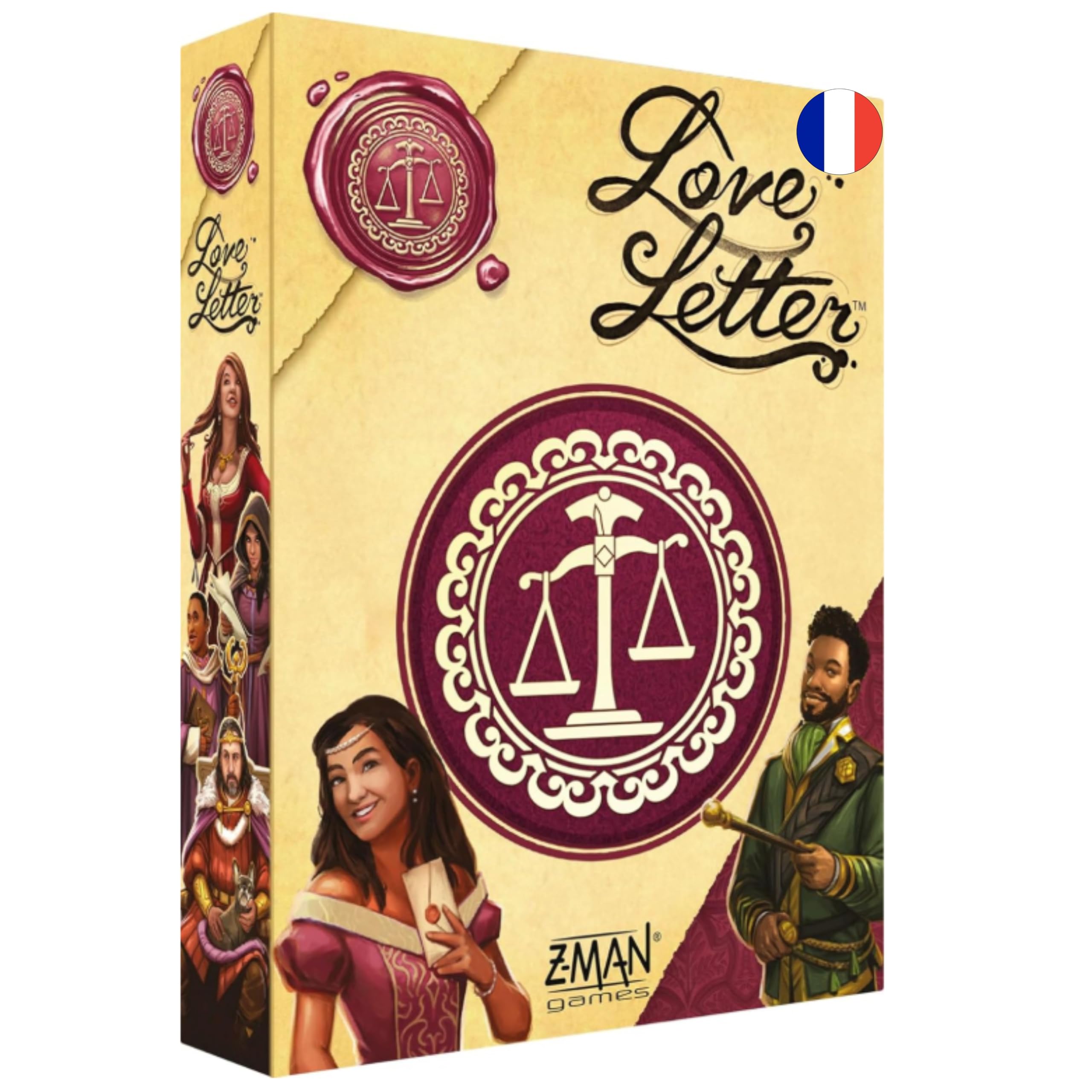 Asmodee - Love Letter - Strategic Card Game for Adults and Children from 10 Years - Fast Board Game - Risk Taking & Deduction - 2 to 6 Players - 15 Min - French Version - Z-Man Games