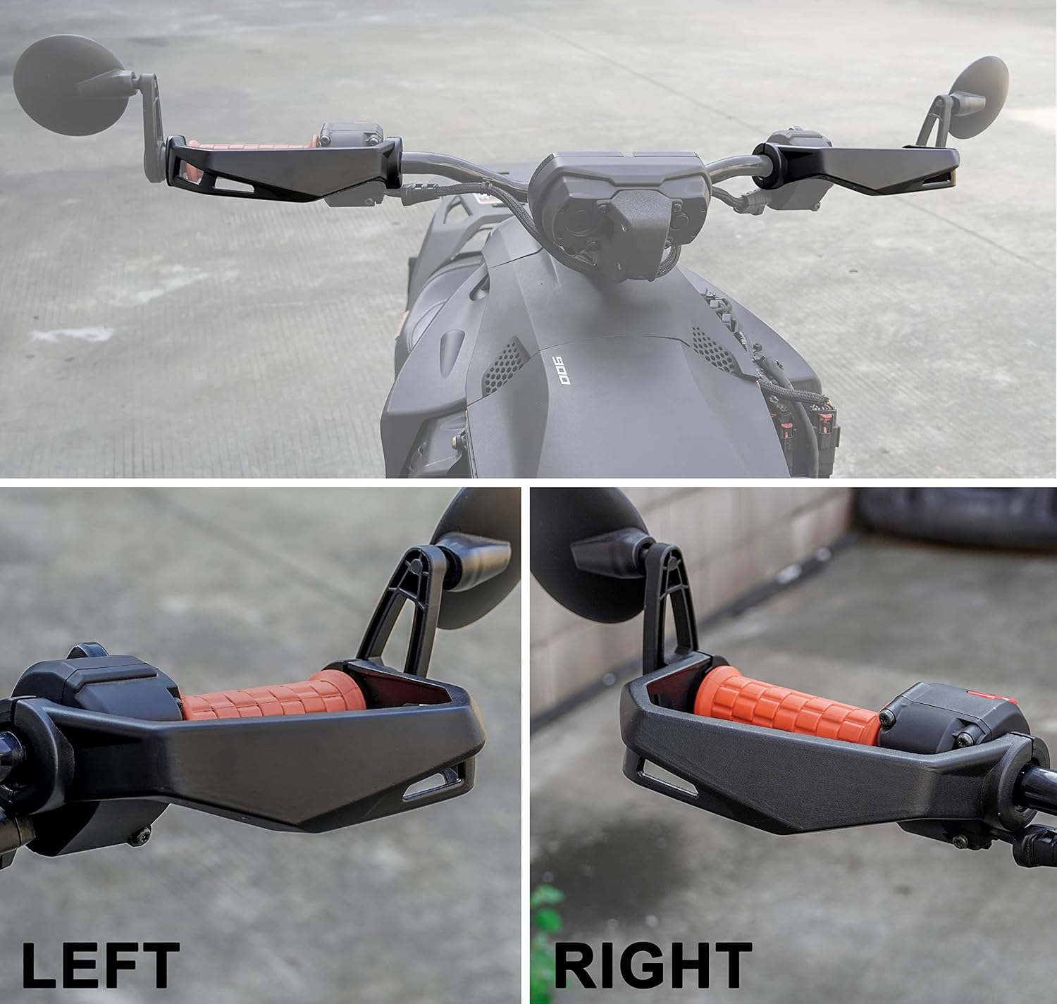 Aluminum Handguards Protector for Can Am Ryker 600 900 Sport & Rally Edition Accessories, Black Handlebars Hand Guards Protector Kit Replace #219400998