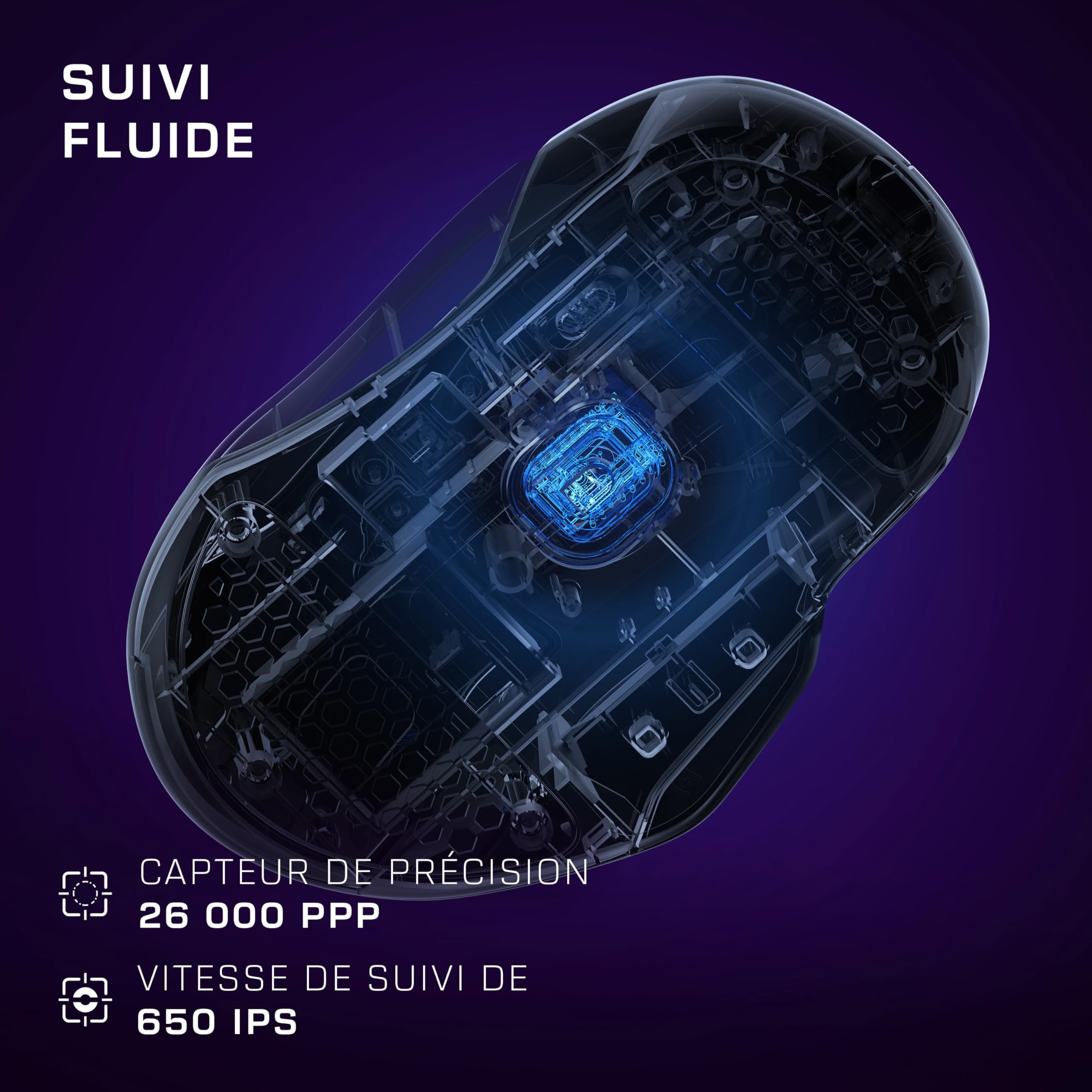Turtle Beach Kone II - Souris Gaming RGB Ergonomique Filaire, Capteur Optique 26000 DPI, Interrupteurs Optiques 100 M de Clics, 23 Entrées Personnalisables, Molette 4D, Patins en PTFE Pur - Noir