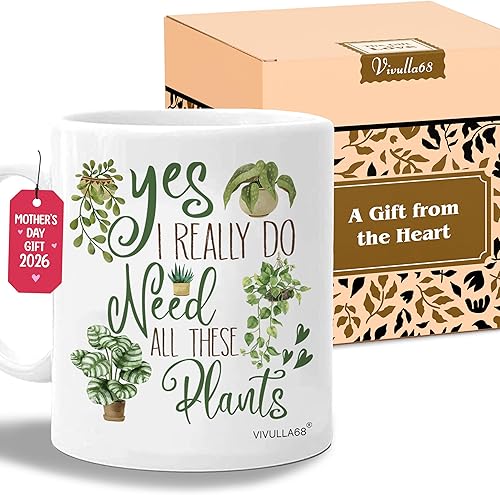 Regalo para el día de la madre para los amantes de las plantas, taza de café de jardinería para mamá, papá, amante del jardín, regalos geniales y