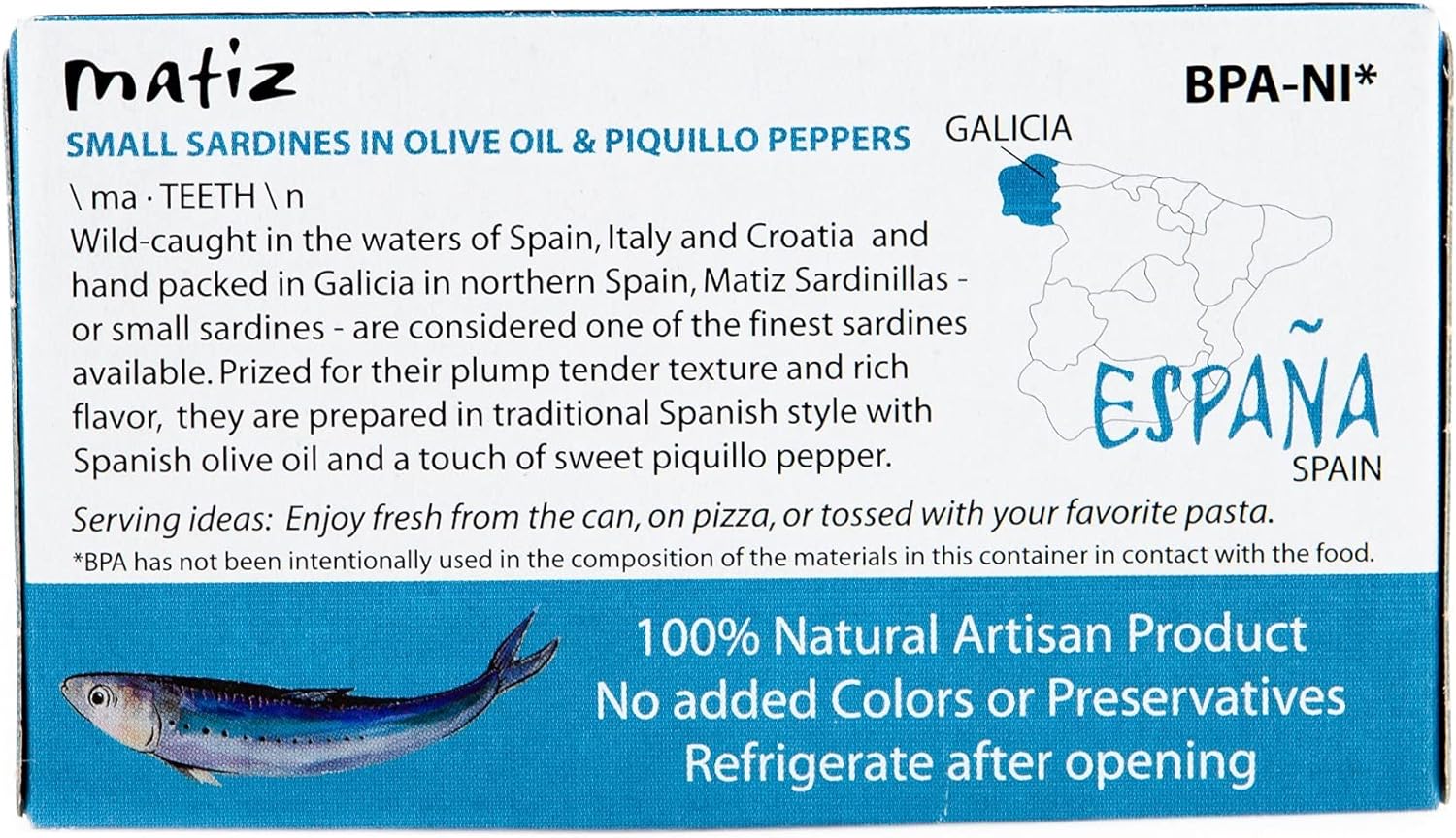 Matiz Sardinillas with Piquillo Peppers - Baby Sardines 3 Ounce (12 Pack)