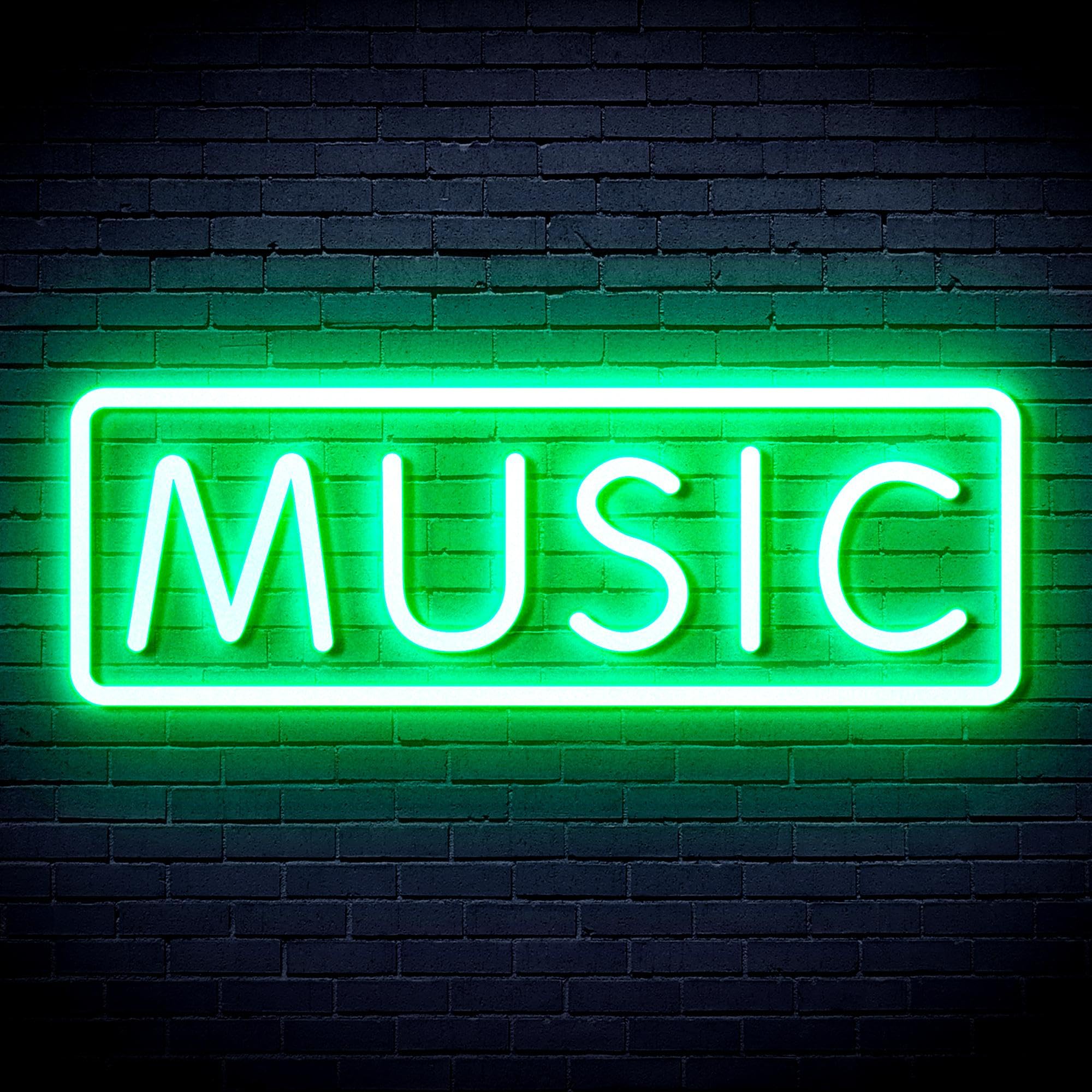 ADVPRO Music Sign Flex Silicone LED Neon Sign - Green - st16s42-fnu0076-g โ image 1