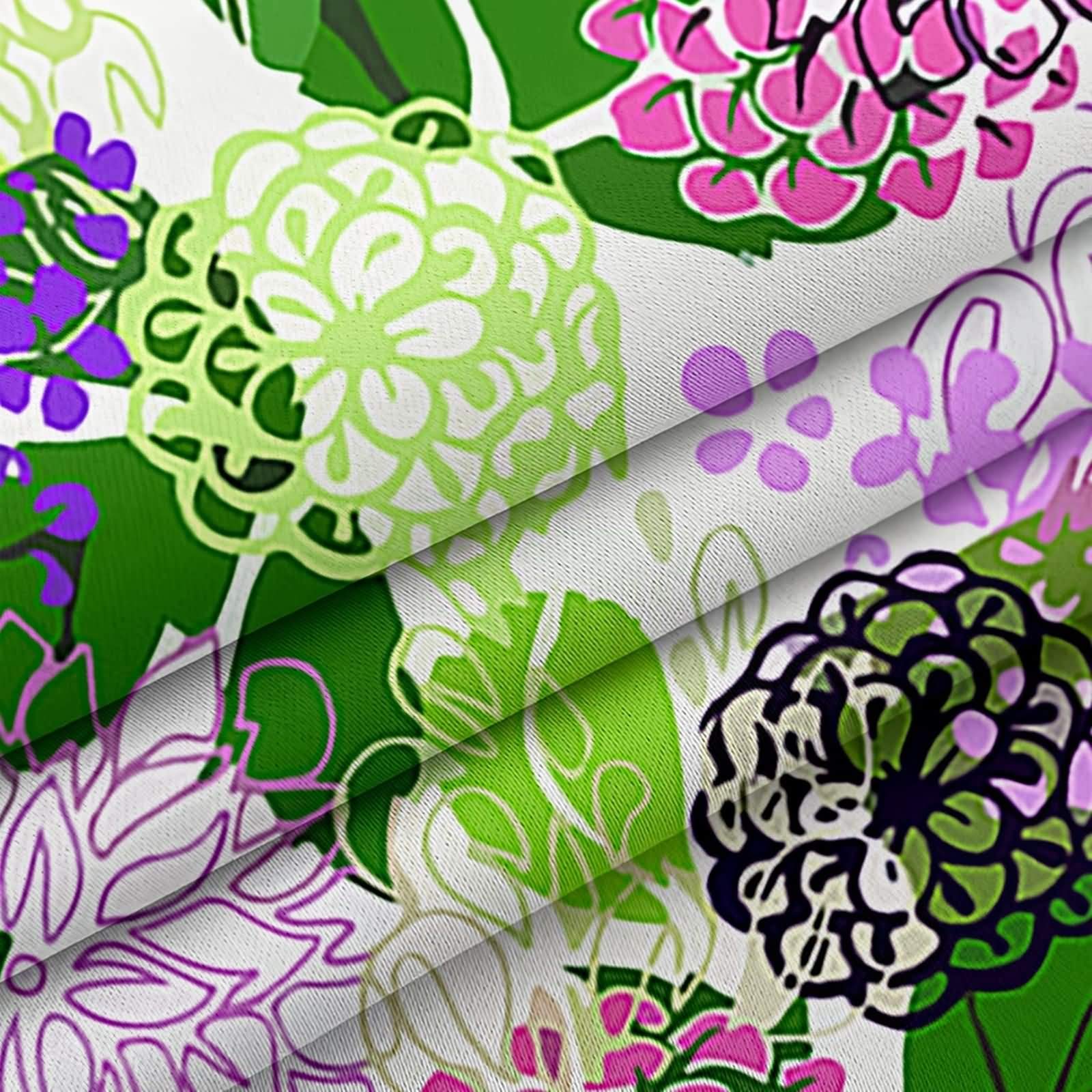 Daesar Tenda Salotto 2 Pezzi, Tenda Oscuranti Interno 132x214CM Tenda per Soggiorno Moderna Fiori Tende per Salotto Colorate Poliestere